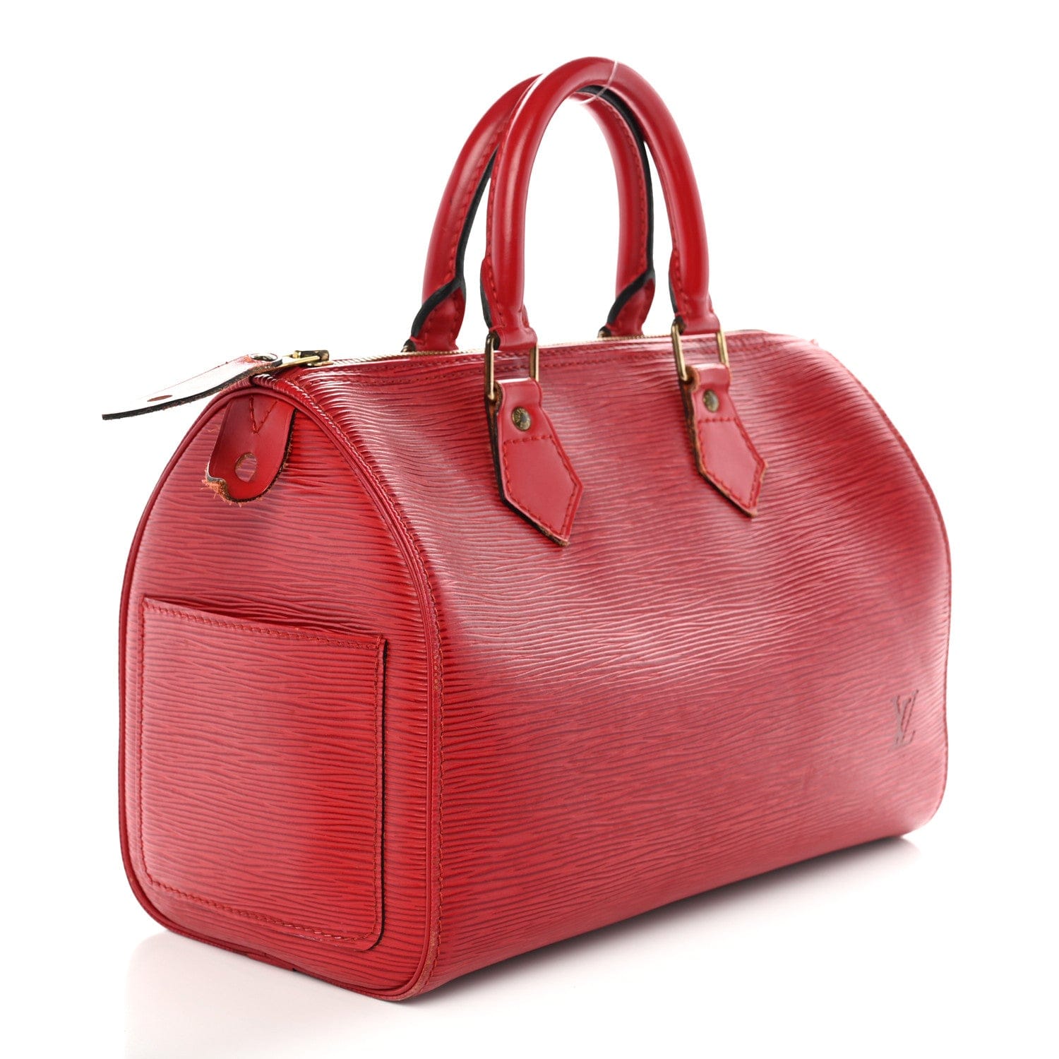 Louis Vuitton Epi Speedy 25 Castillan Red