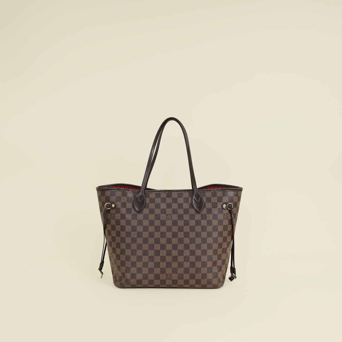 Louis Vuitton Damier Ebene Neverfull MM Bag W/ MA Initial