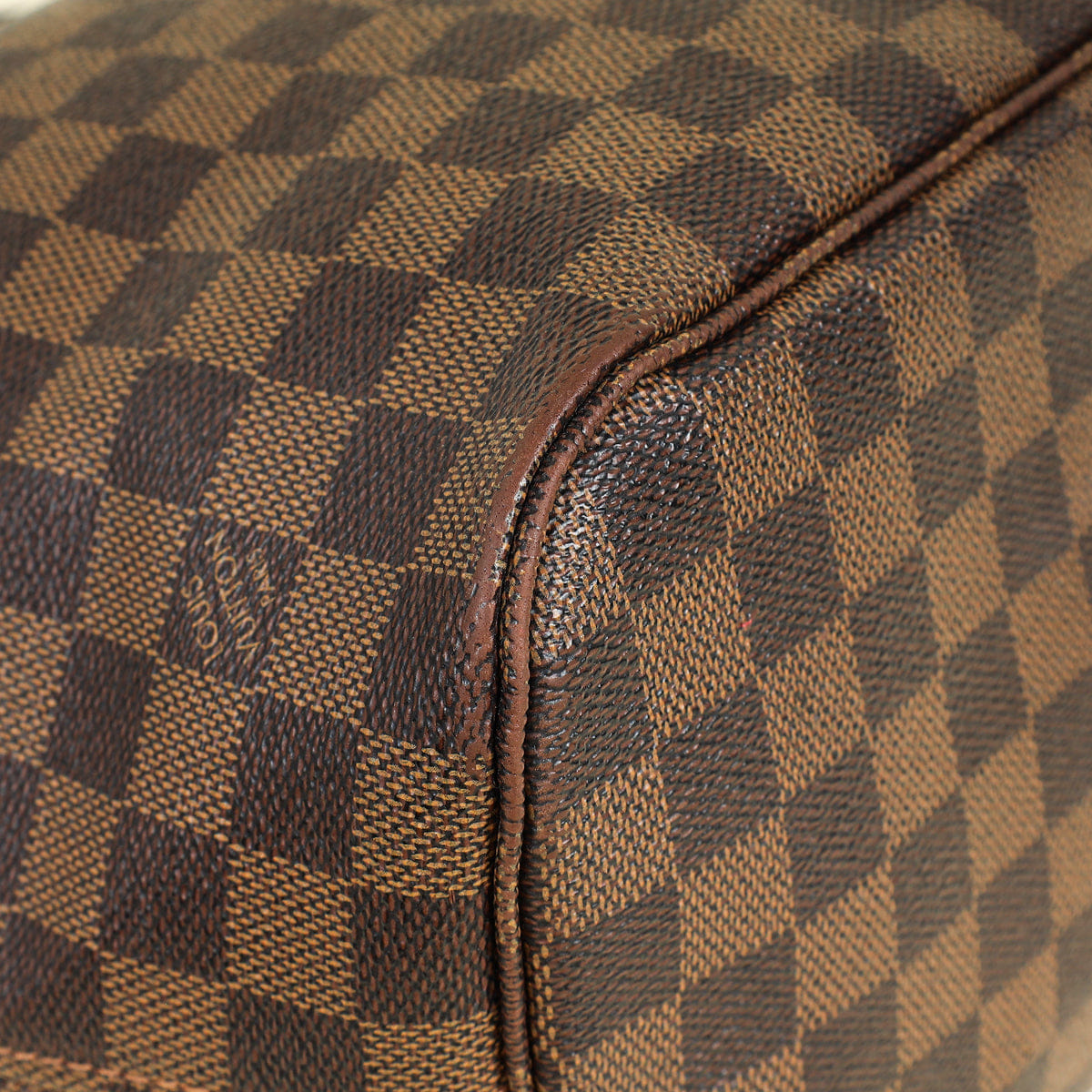 Louis Vuitton Damier Ebene Neverfull MM Bag W/ MA Initial
