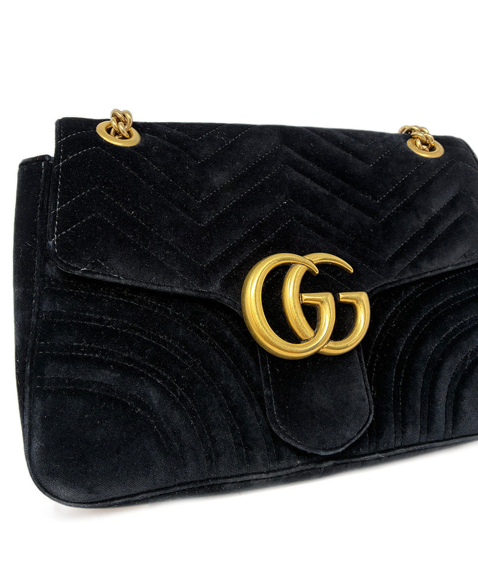 Gucci Marmont Medium Flap Velvet Handbag