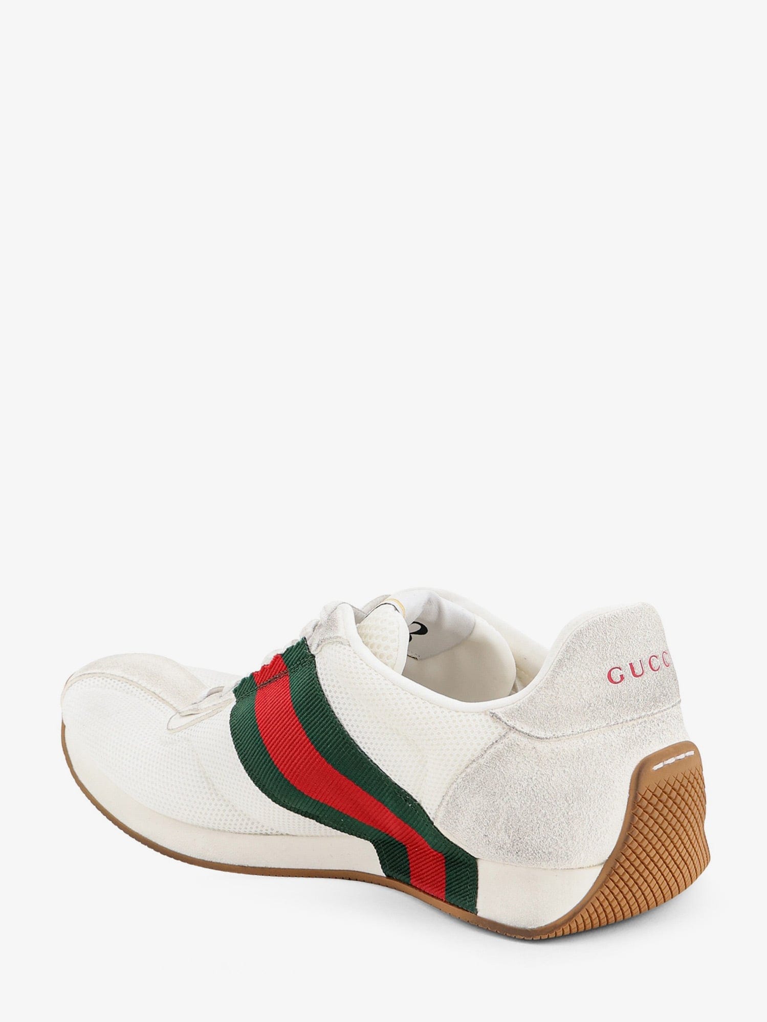 Gucci Tempo mesh and suede sneakers with a vintage effect