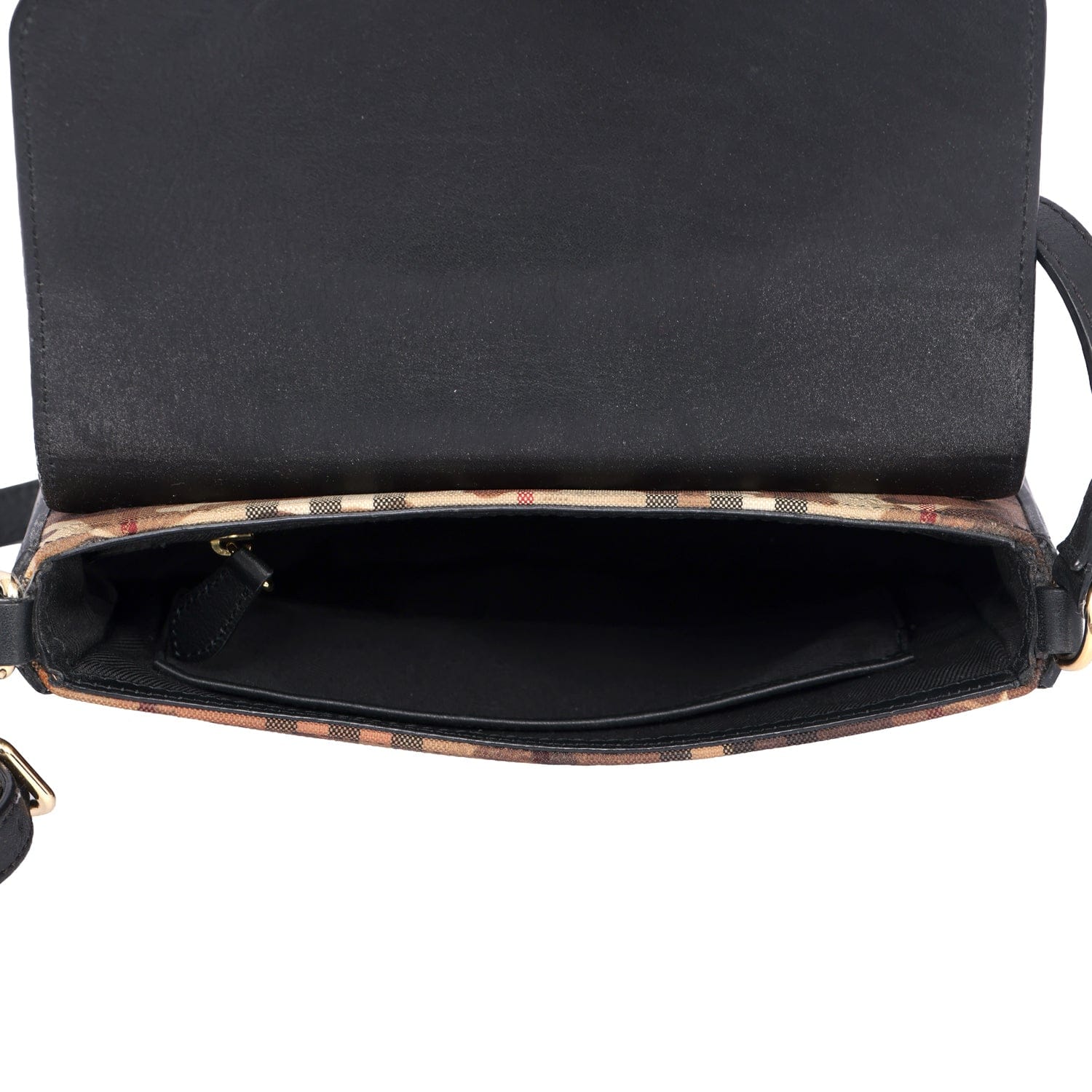 BURBERRY DICKENS CAMO PRINT HORSEFERRY CHECK CANVAS CROSSBODY BAG