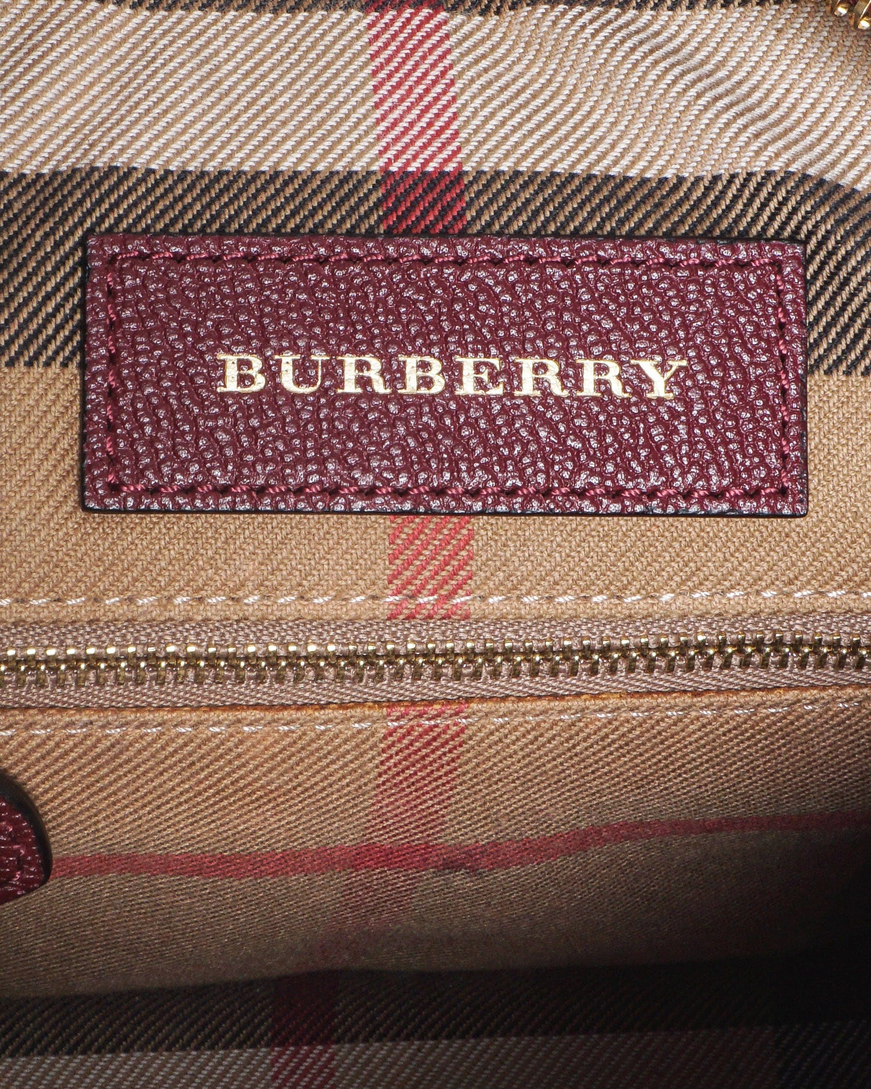 Burberry Helmsley Burgundy Leather Crossbody Bag