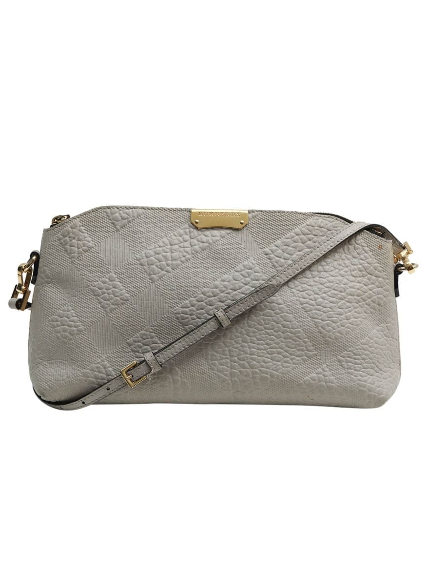 Burberry Grey Leather Crossbody Bag