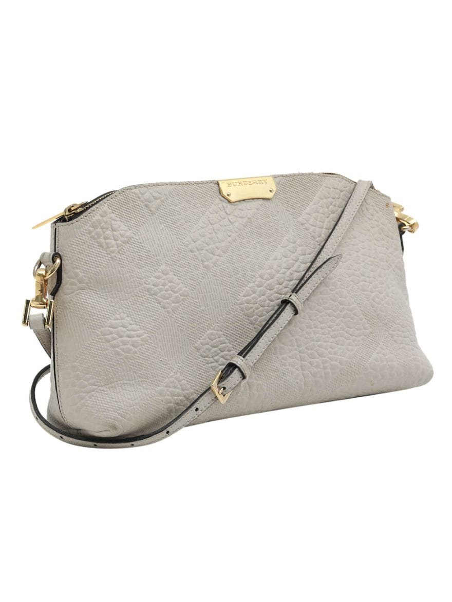 Burberry Grey Leather Crossbody Bag