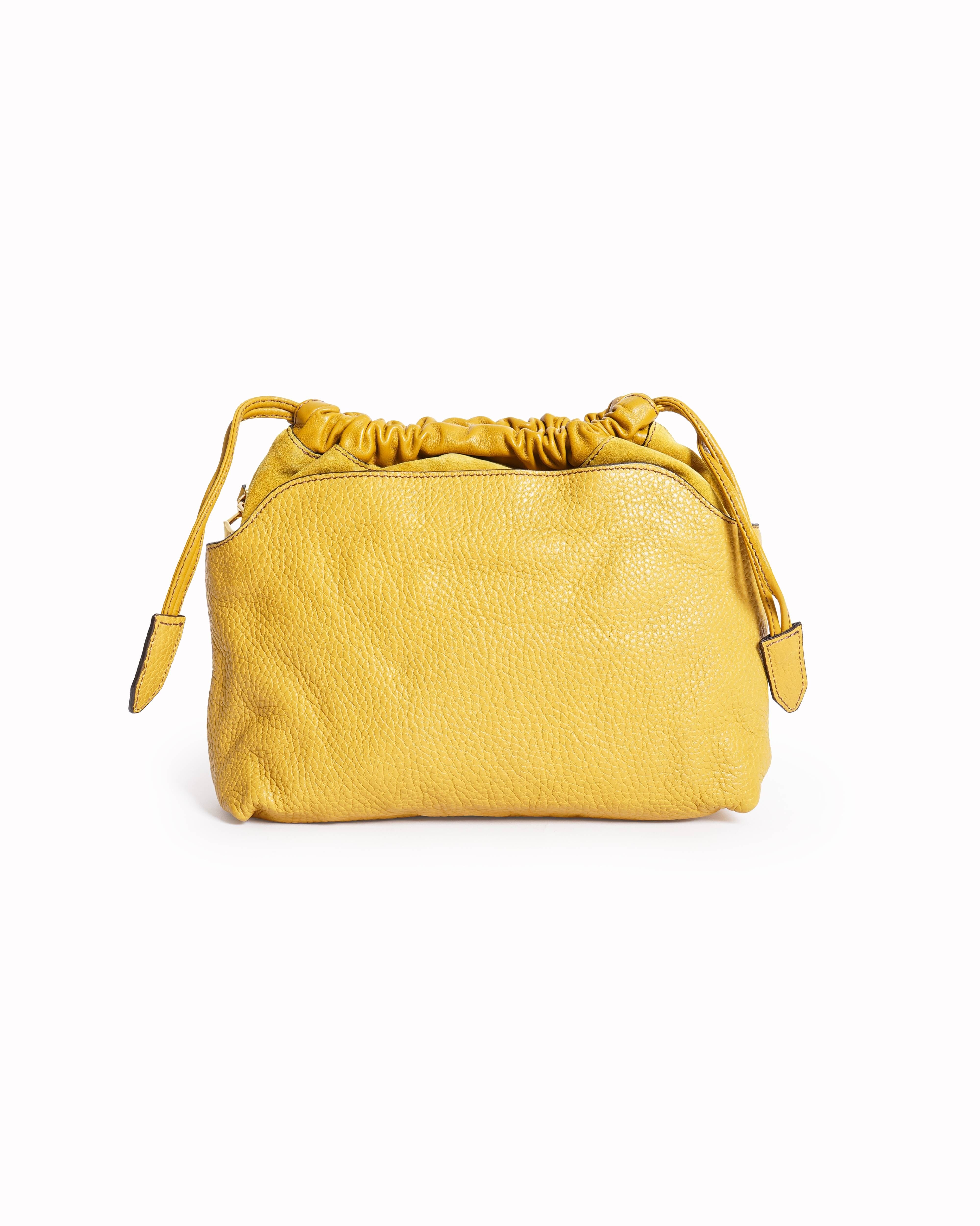 Burberry New Burberry Little Crush Leather Crossbody Bag In Yellow