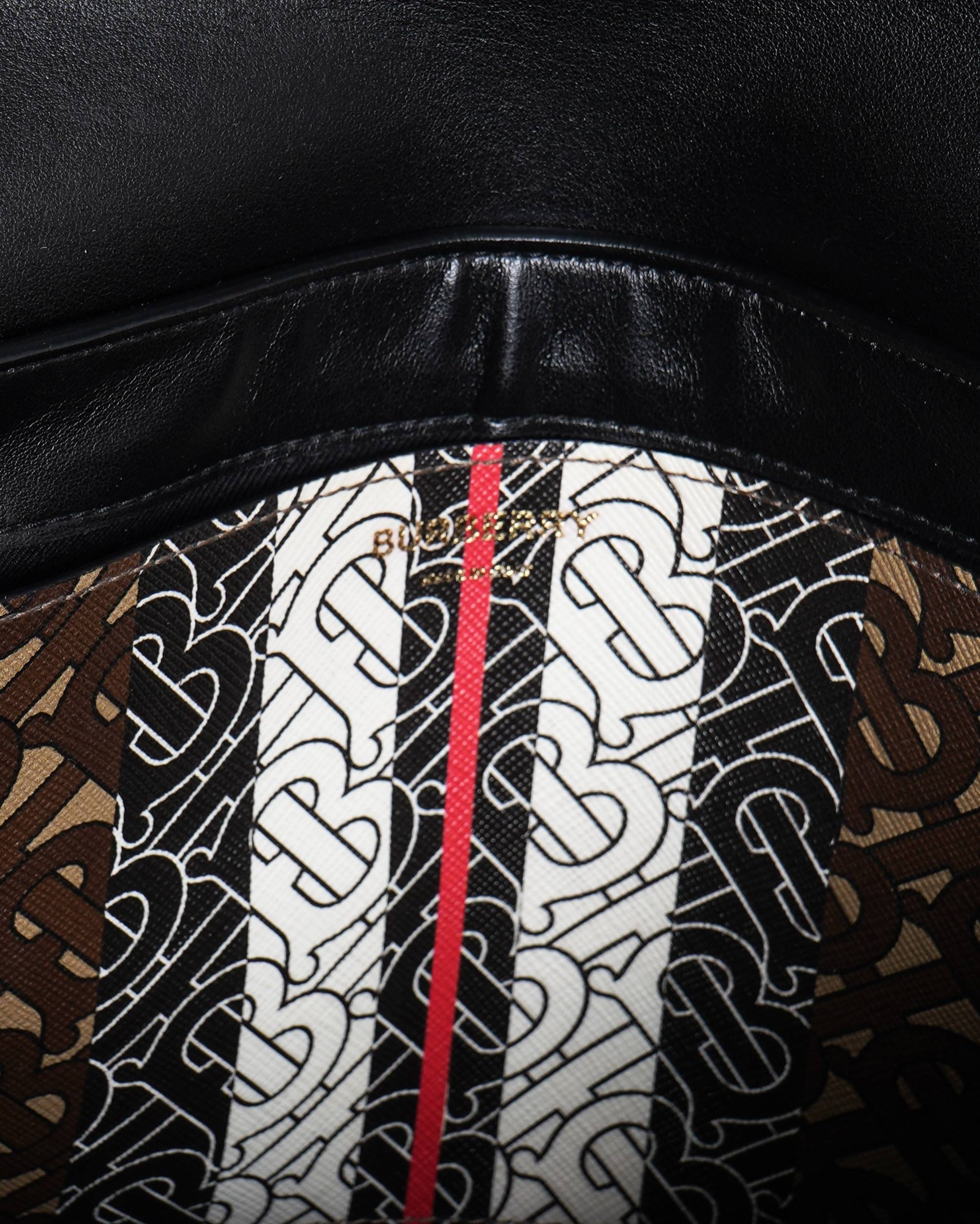 Burberry monogram stripe E - Canvas note crossbody bag