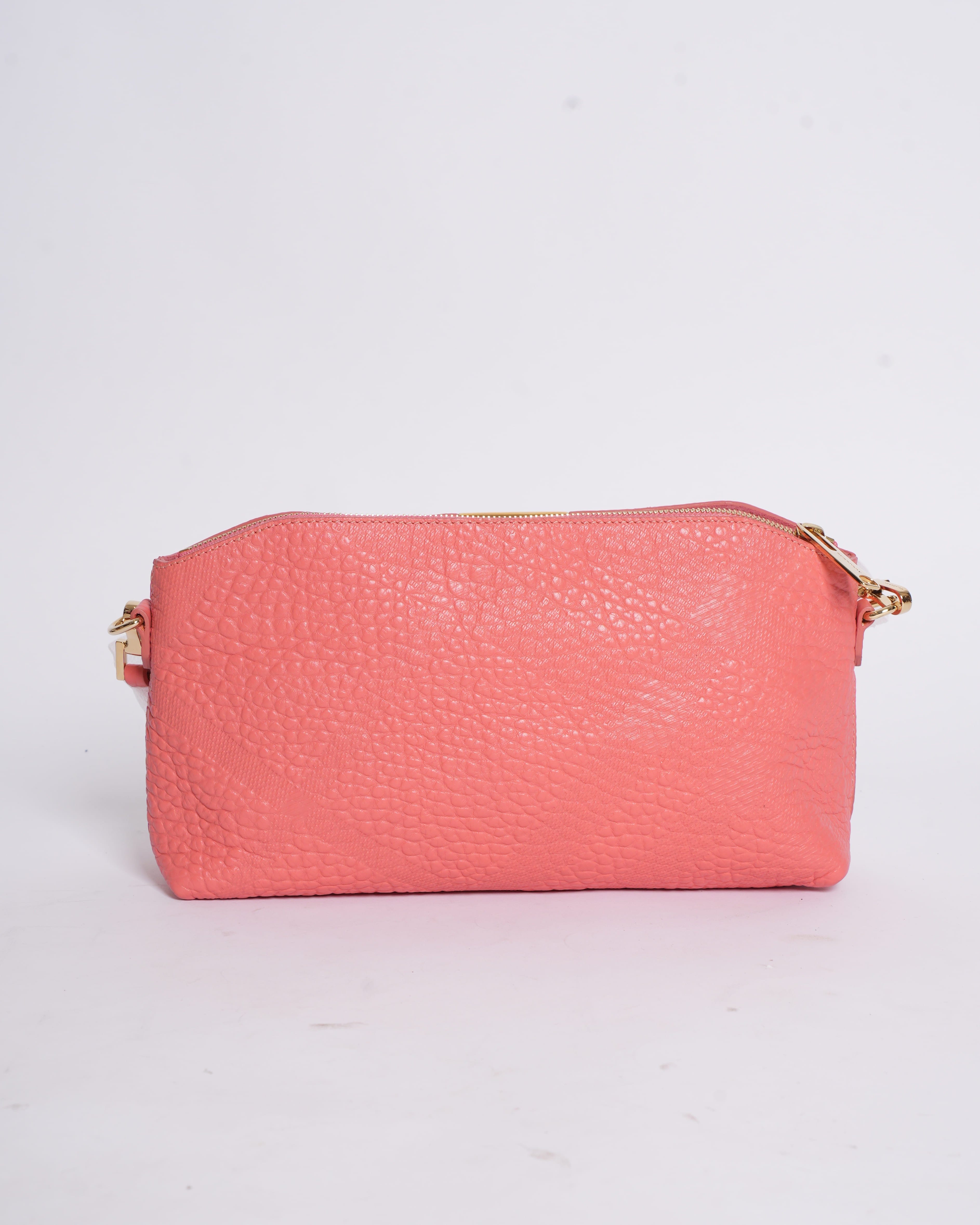 Burberry New Burberry Pink Chichester Leather Crossbody Bag