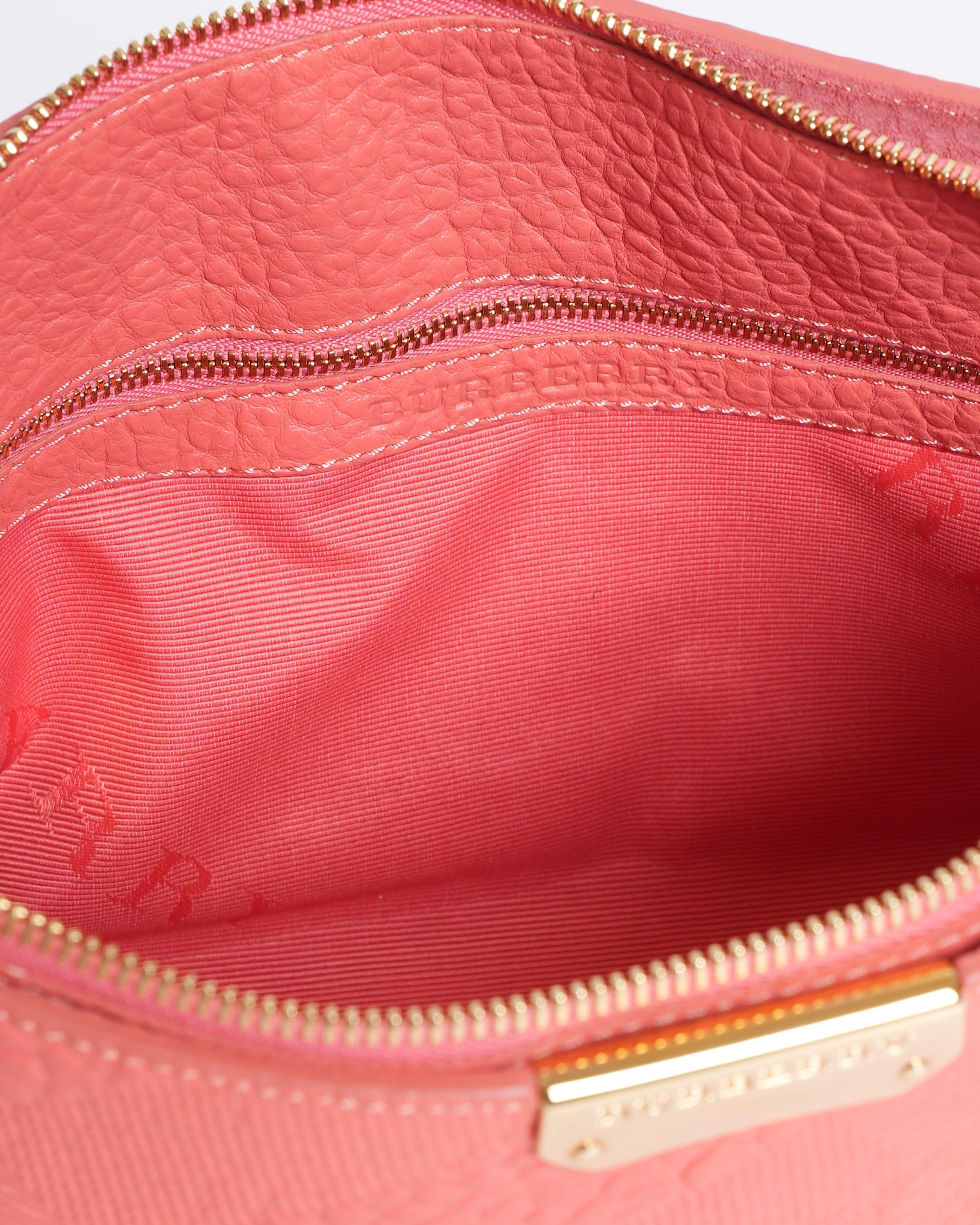 Burberry New Burberry Pink Chichester Leather Crossbody Bag