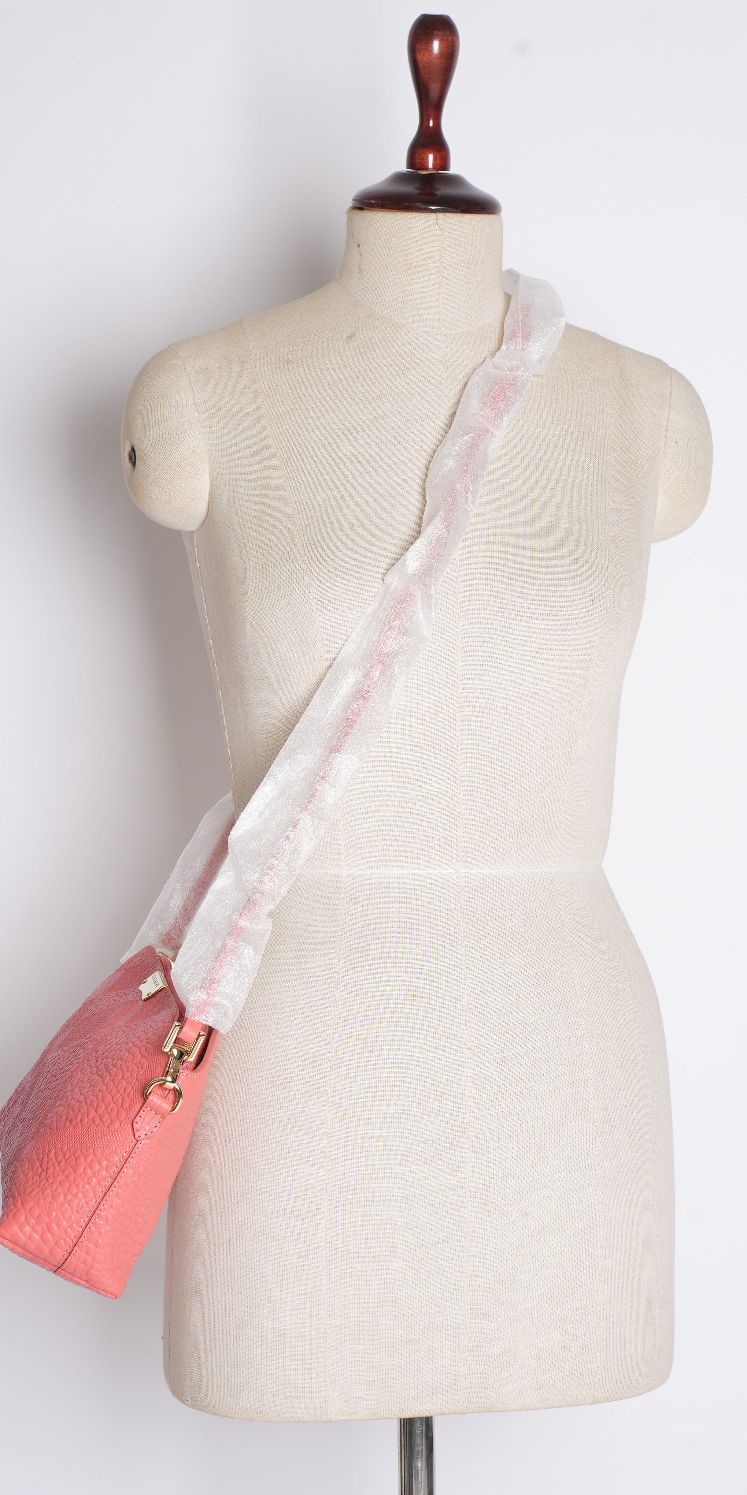 Burberry New Burberry Pink Chichester Leather Crossbody Bag