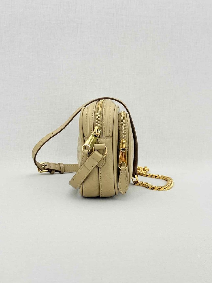 Burberry Beige Monogram Embossed Crossbody