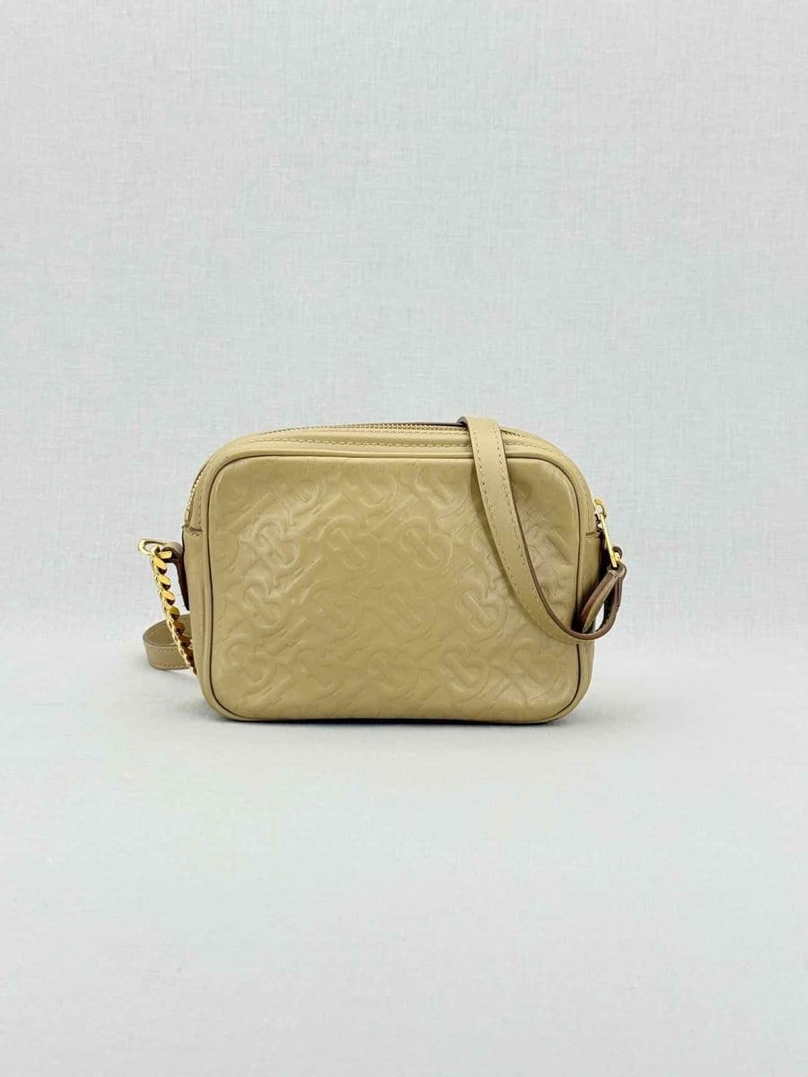 Burberry Beige Monogram Embossed Crossbody
