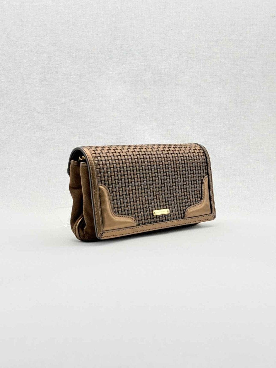 Burberry Wallet on Chain Brown Latticing Crossbody