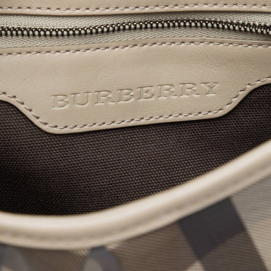 Burberry Smoke Check Coated Canvas Hartham Crossbody