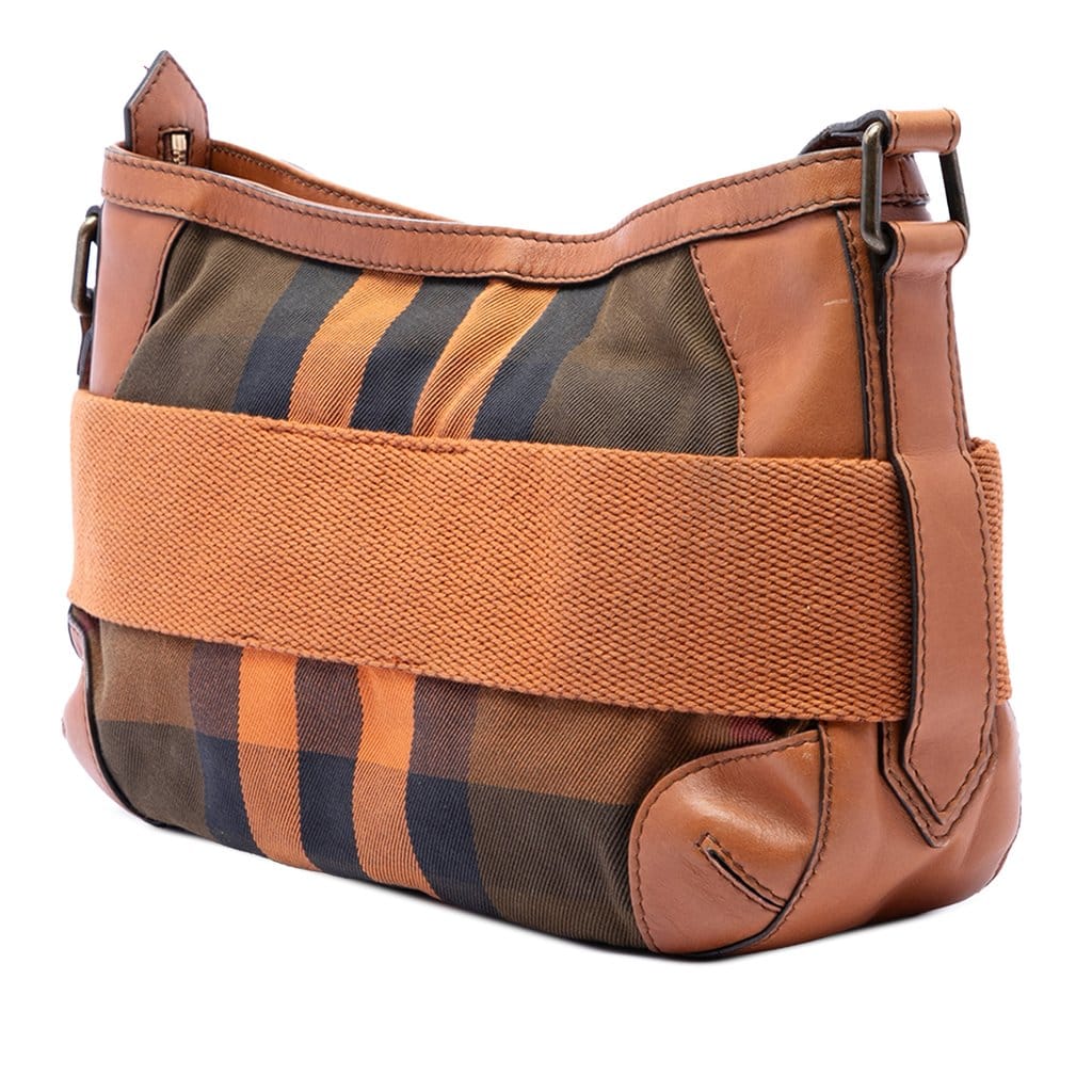 Burberry Mega Check Canvas and Leather Belted Crossbody