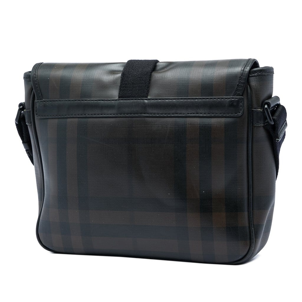 Burberry Smoke Check Coated Canvas Crossbody