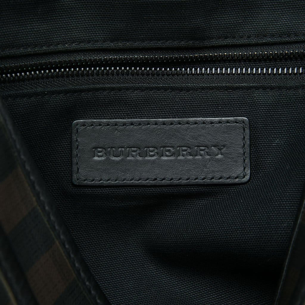 Burberry Smoke Check Coated Canvas Crossbody