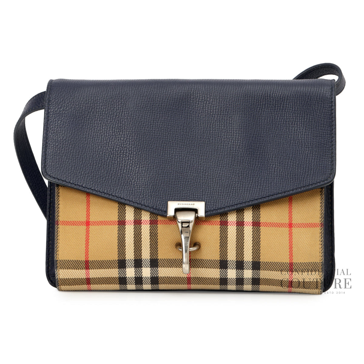 Burberry Navy/Beige Macken Vintage Check Crossbody Bag