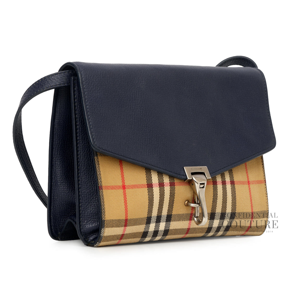 Burberry Navy/Beige Macken Vintage Check Crossbody Bag
