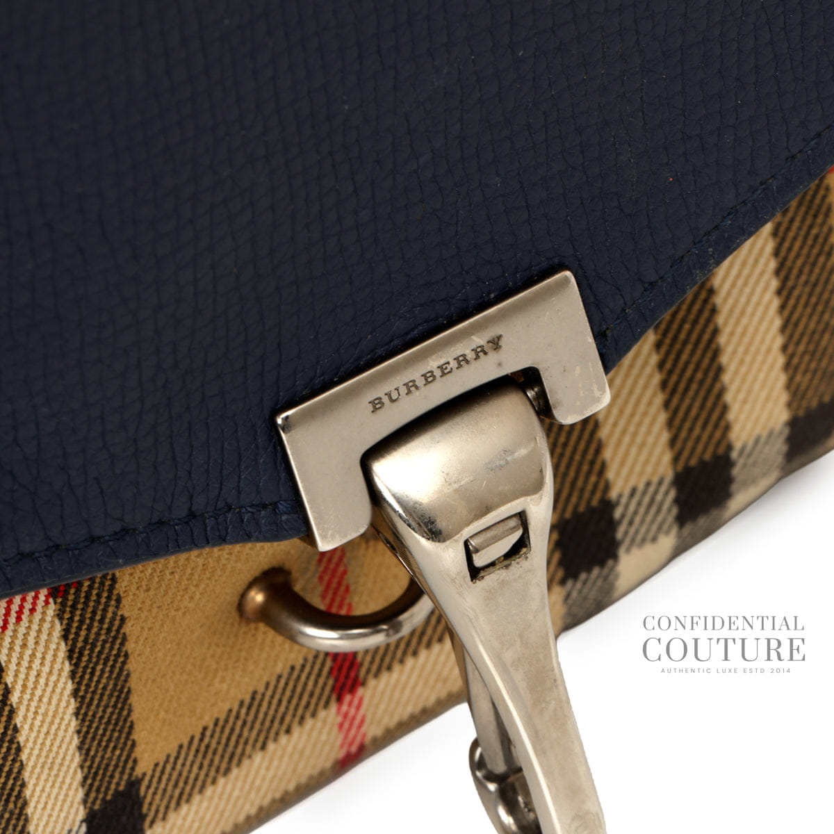 Burberry Navy/Beige Macken Vintage Check Crossbody Bag