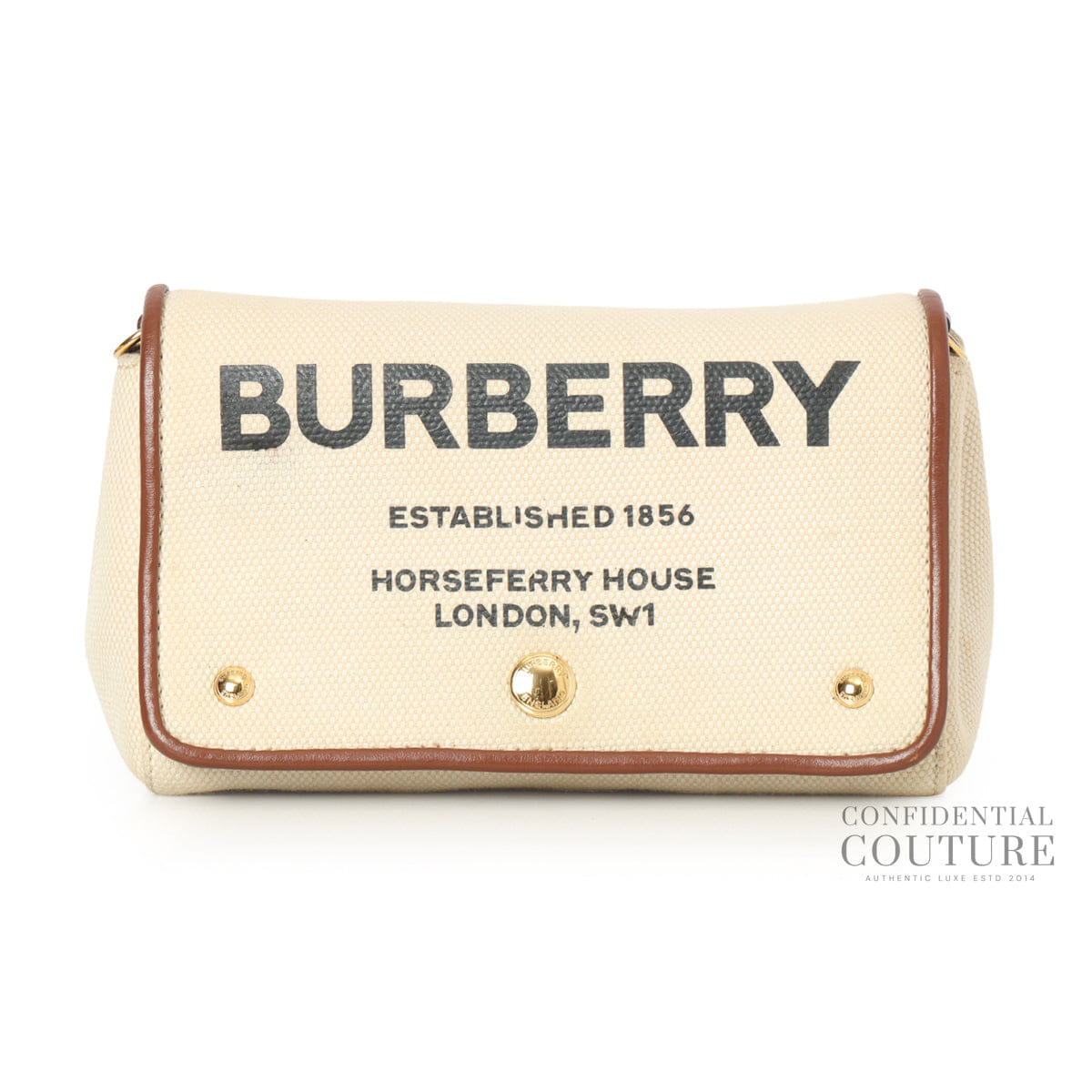 Burberry Small Horseferry Print Cotton Canvas Crossbody Bag