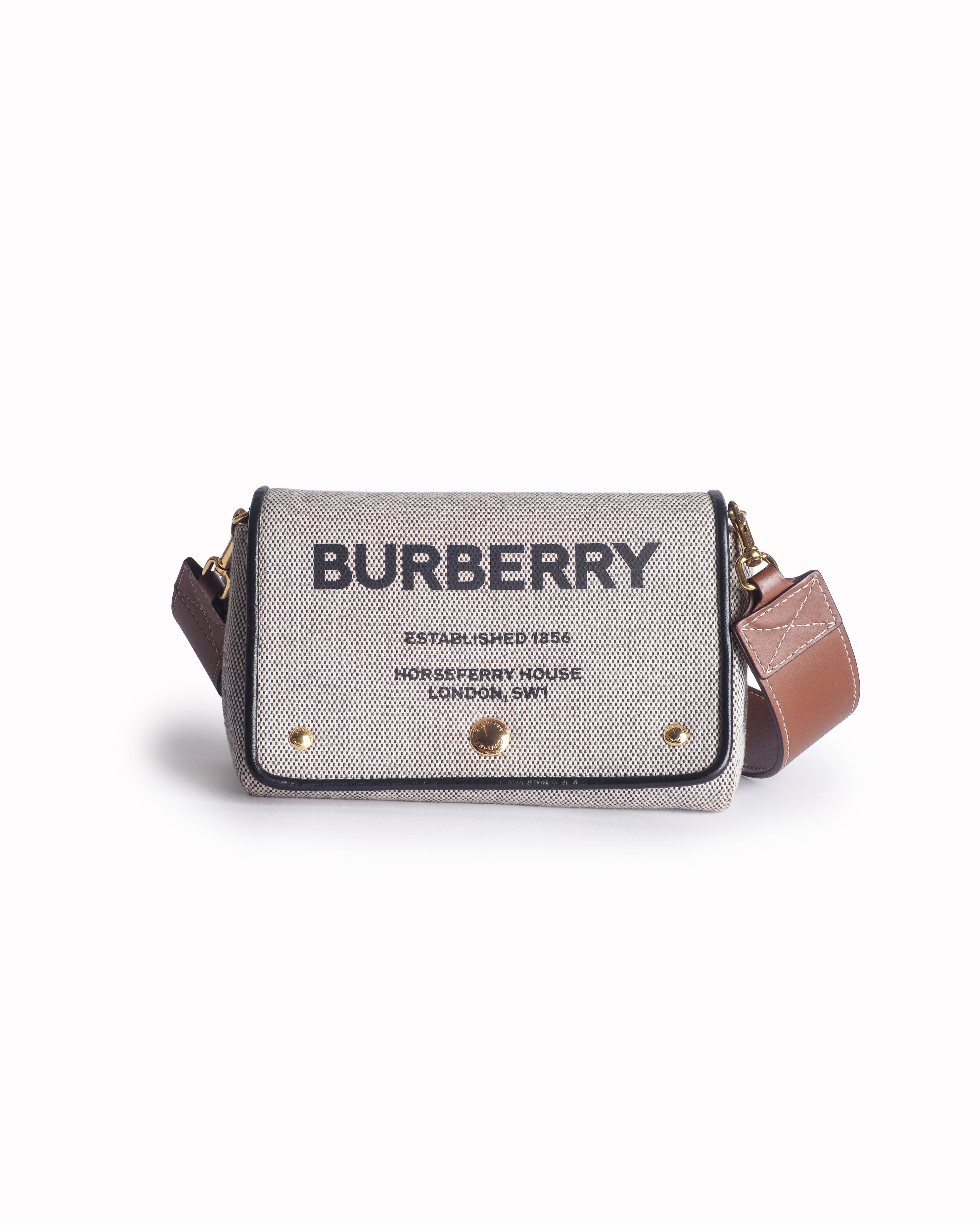 Burberry Horseferry Print Canvas & Leather Crossbody Bag
