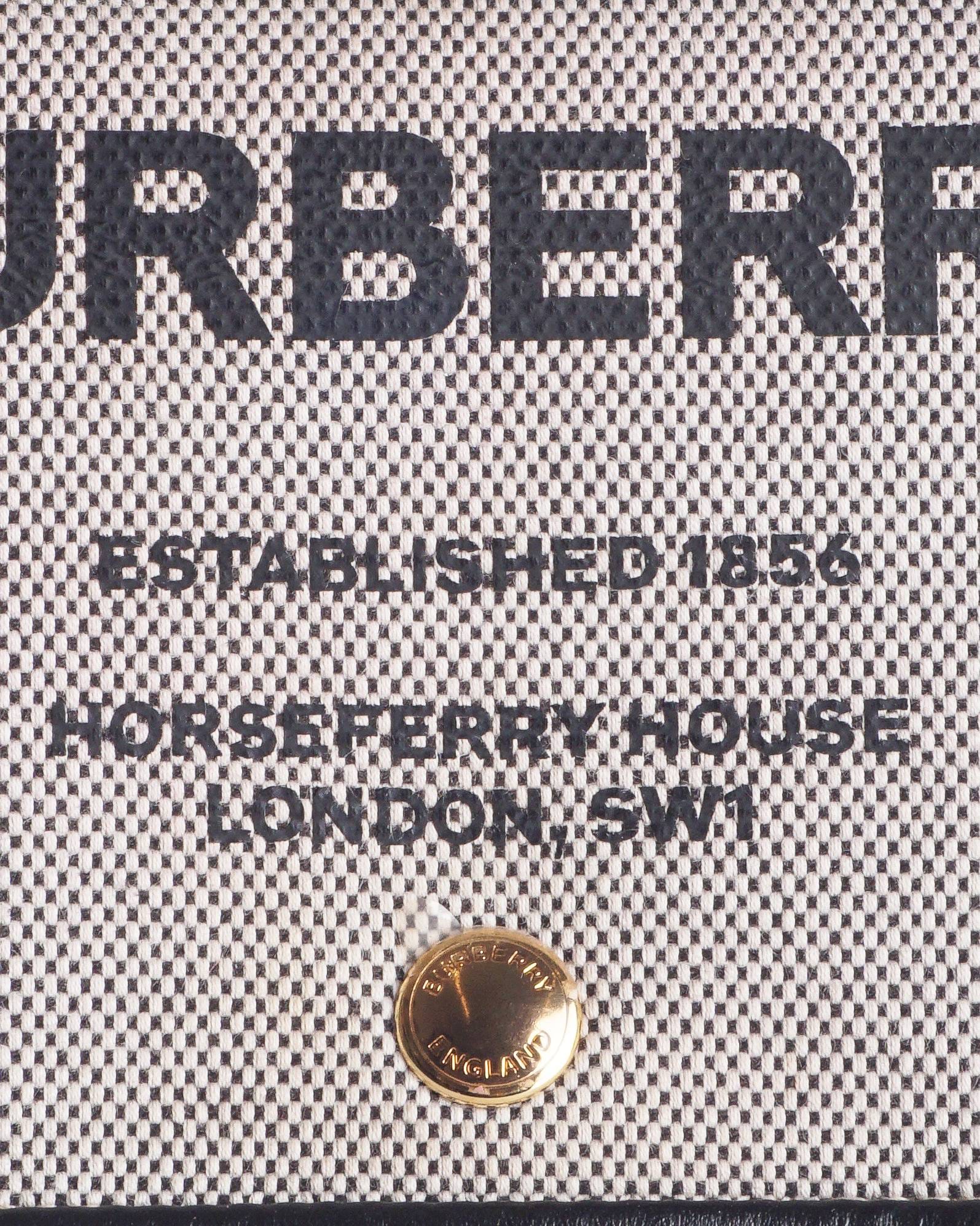 Burberry Horseferry Print Canvas & Leather Crossbody Bag