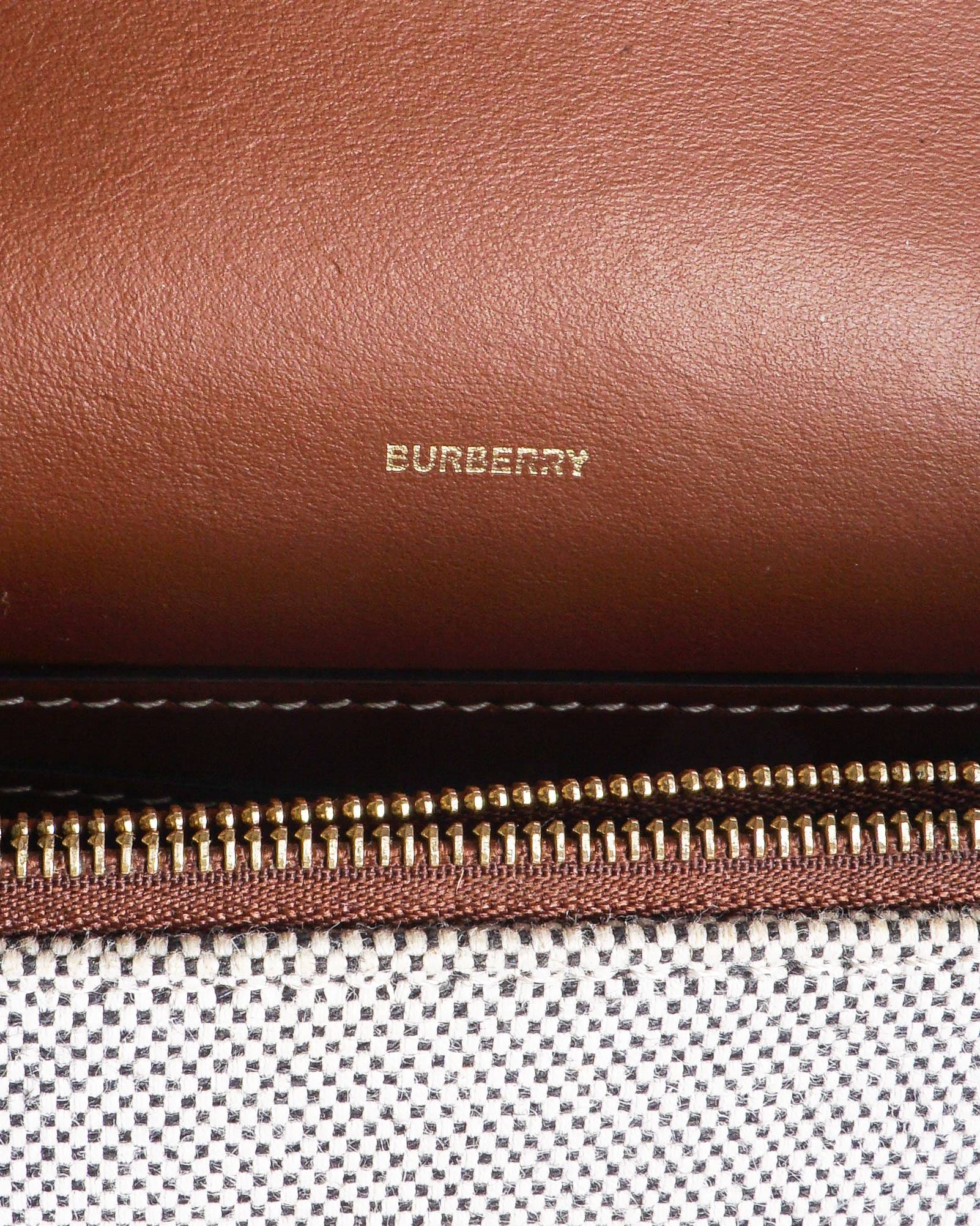 Burberry Horseferry Print Canvas & Leather Crossbody Bag