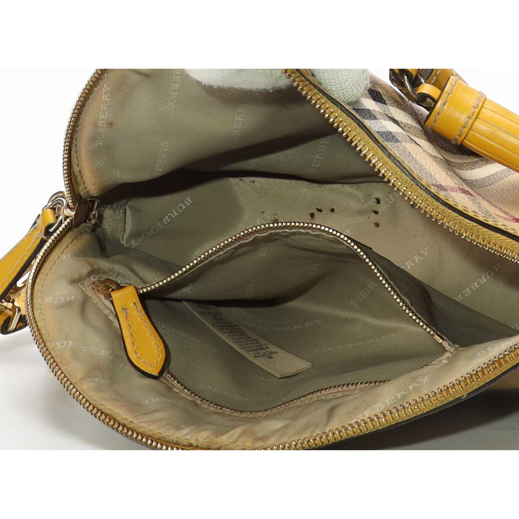 Burberry Haymarket Check Canvas Crossbody Bag