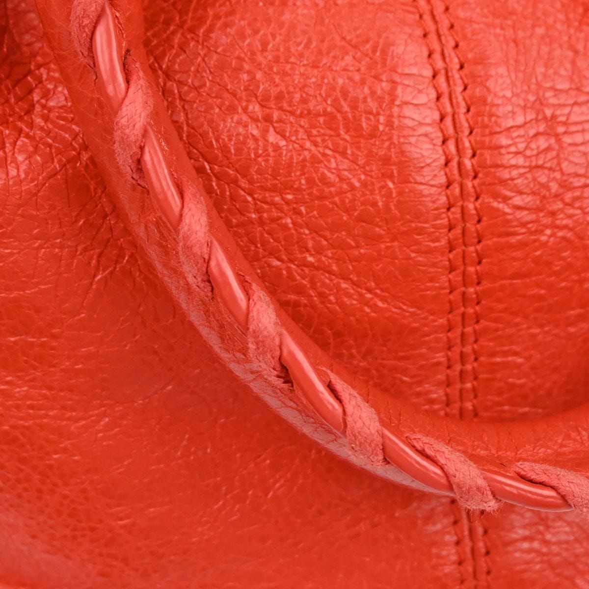 Balenciaga Red Classic Mini Pompon 2way Shoulder Handbag