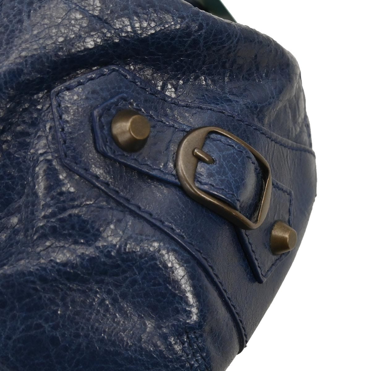 Balenciaga Blue Classic Mini Pompon 2way Shoulder Handbag