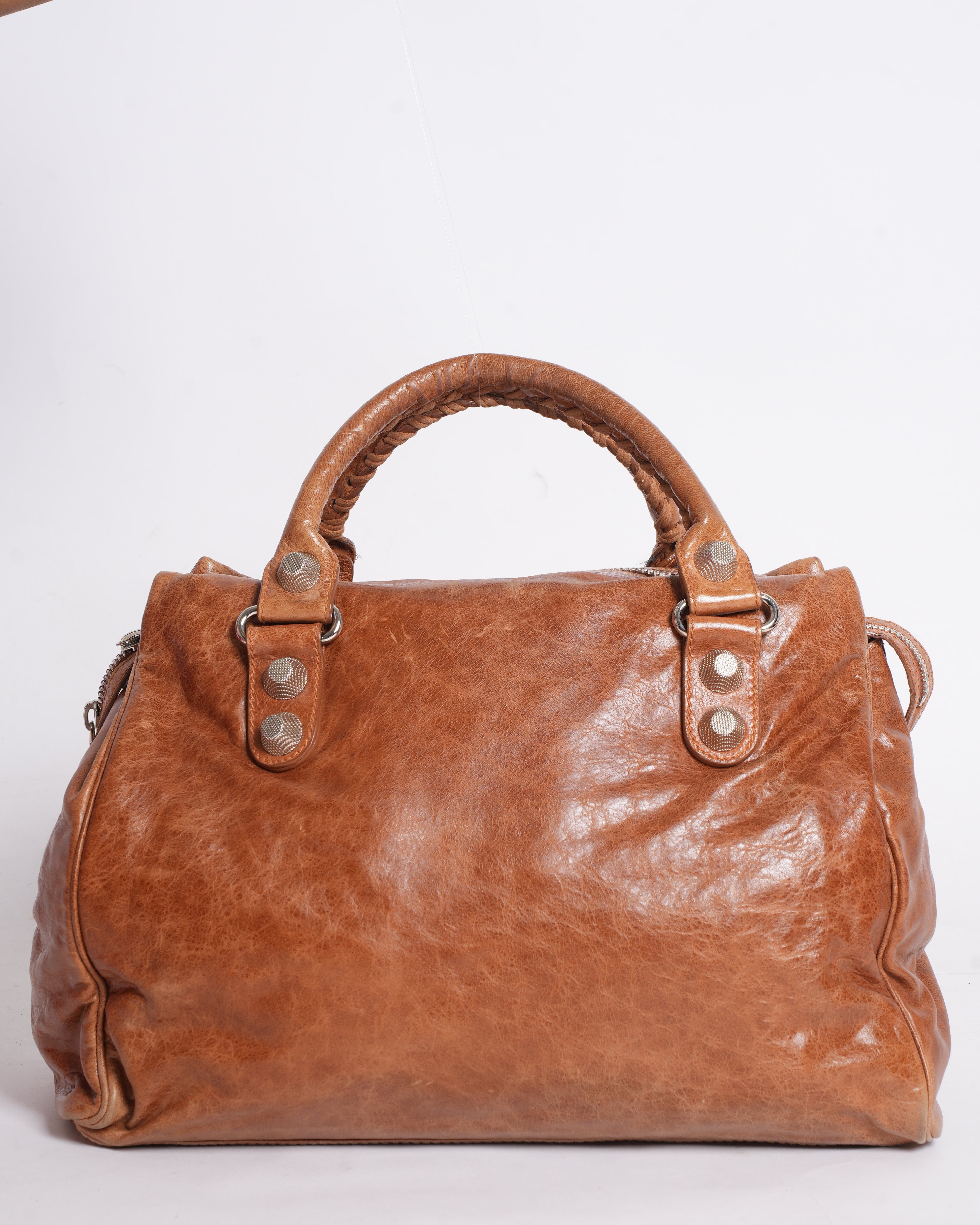 Balenciaga Mandarin Leather Giant Tote