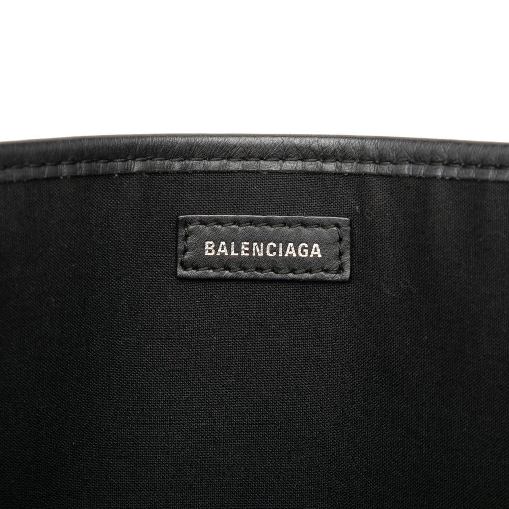 Balenciaga Canvas Navy Cabas Tote S