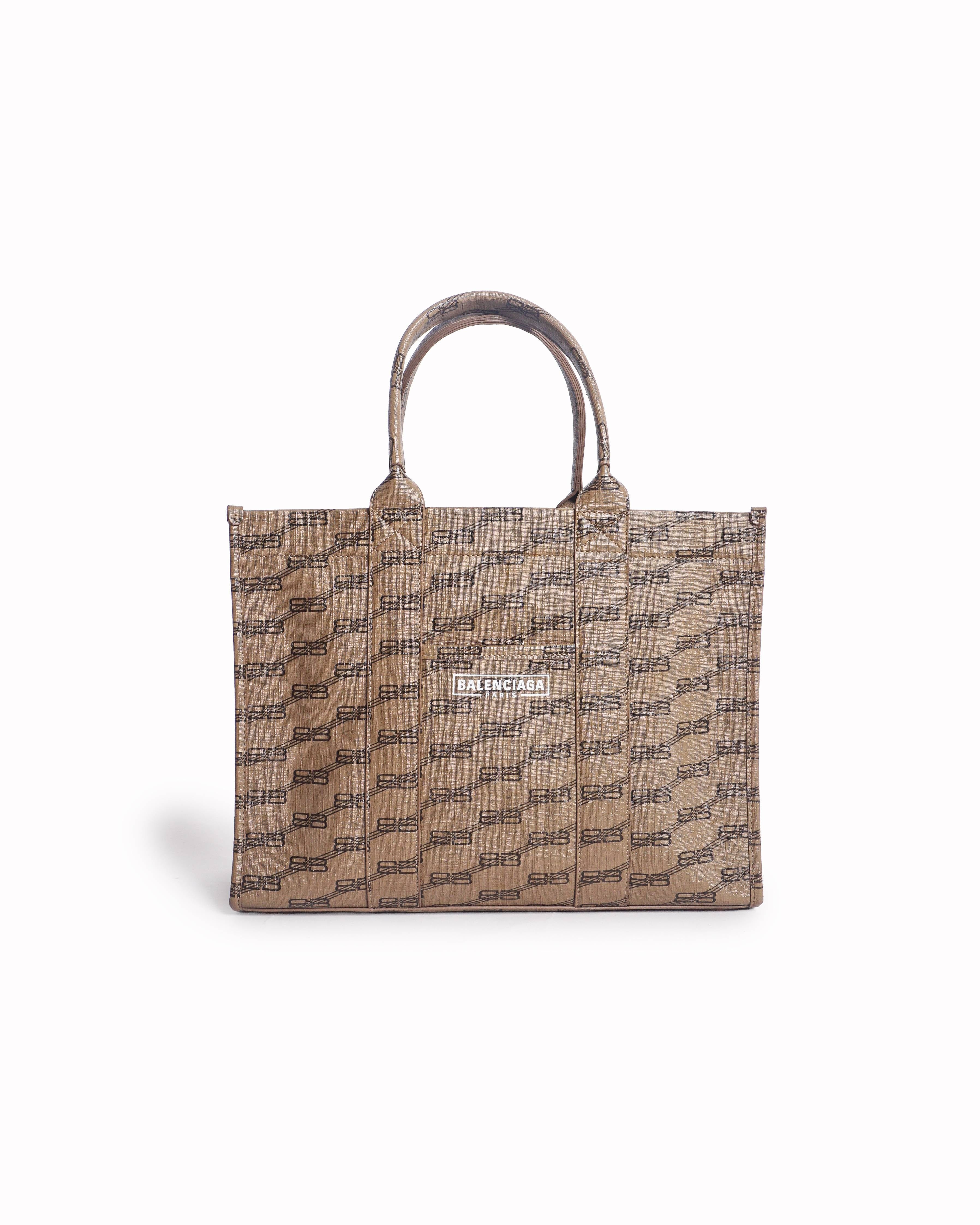 Balenciaga BB Monogram Canvas East - West Tote Bag