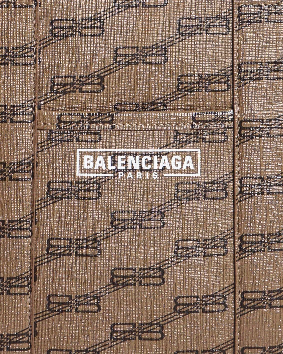 Balenciaga BB Monogram Canvas East - West Tote Bag