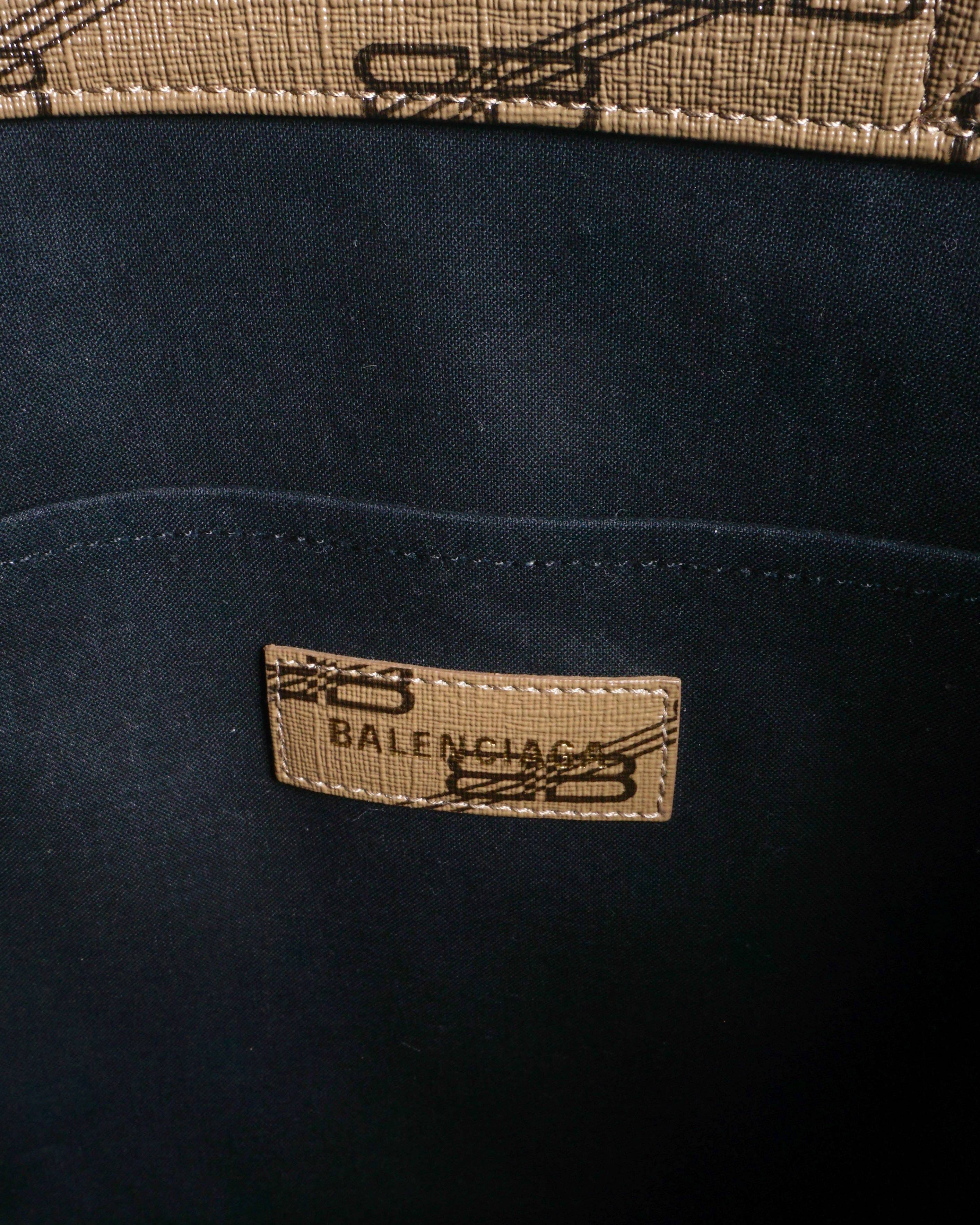 Balenciaga BB Monogram Canvas East - West Tote Bag