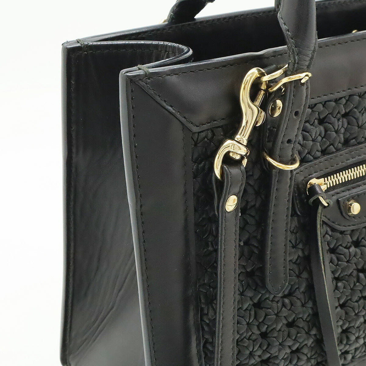 Balenciaga Mini Paper Leather 2WAY Handbag