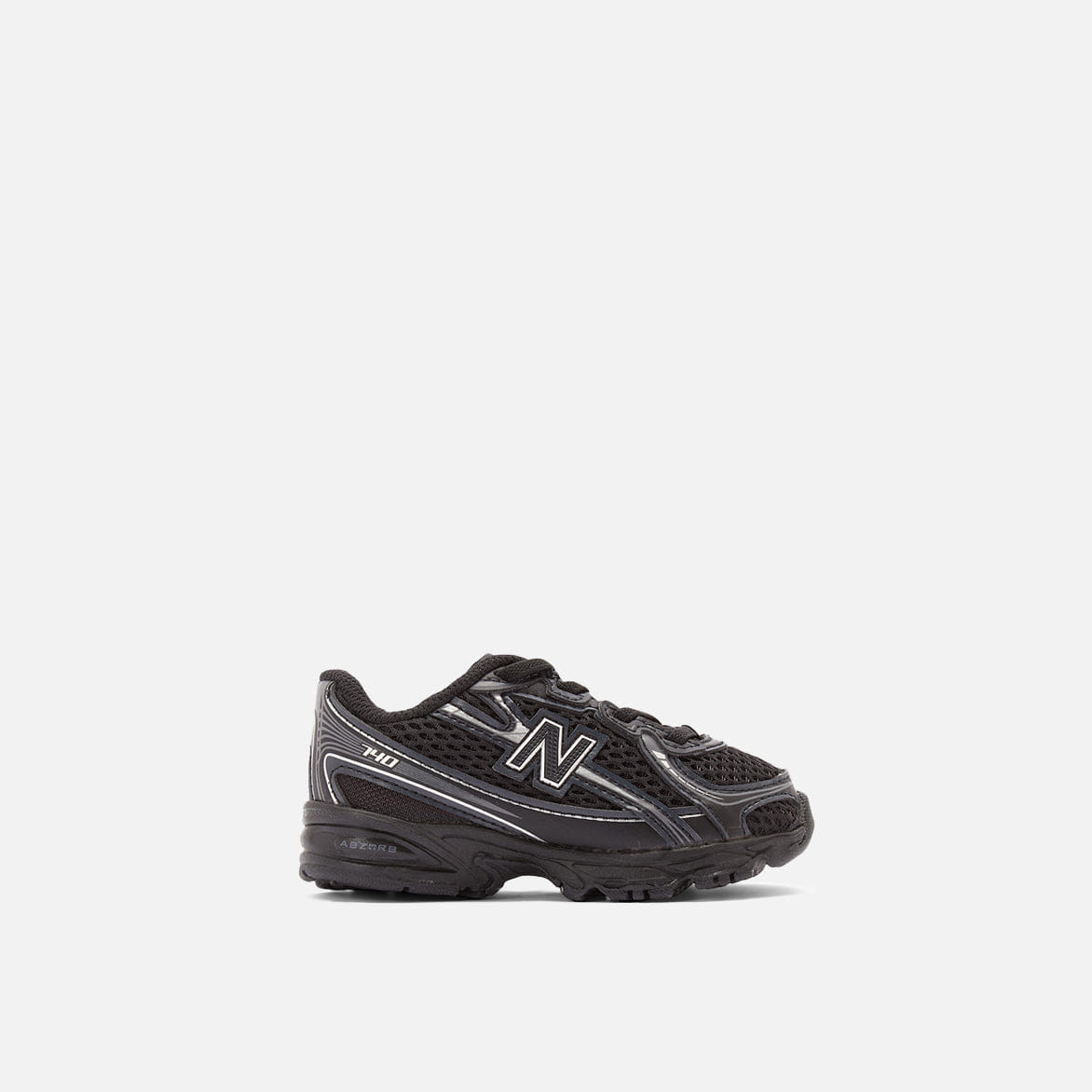 New Balance 740 BUNGEE LACE (TD) - BLACK / SILVER METALLIC