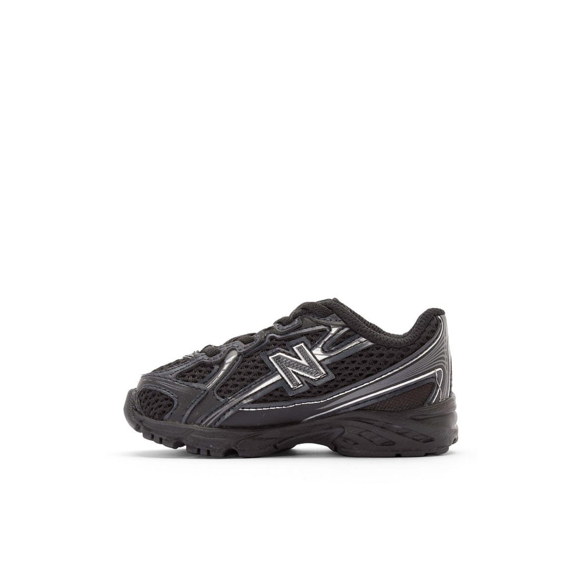 New Balance 740 BUNGEE LACE (TD) - BLACK / SILVER METALLIC