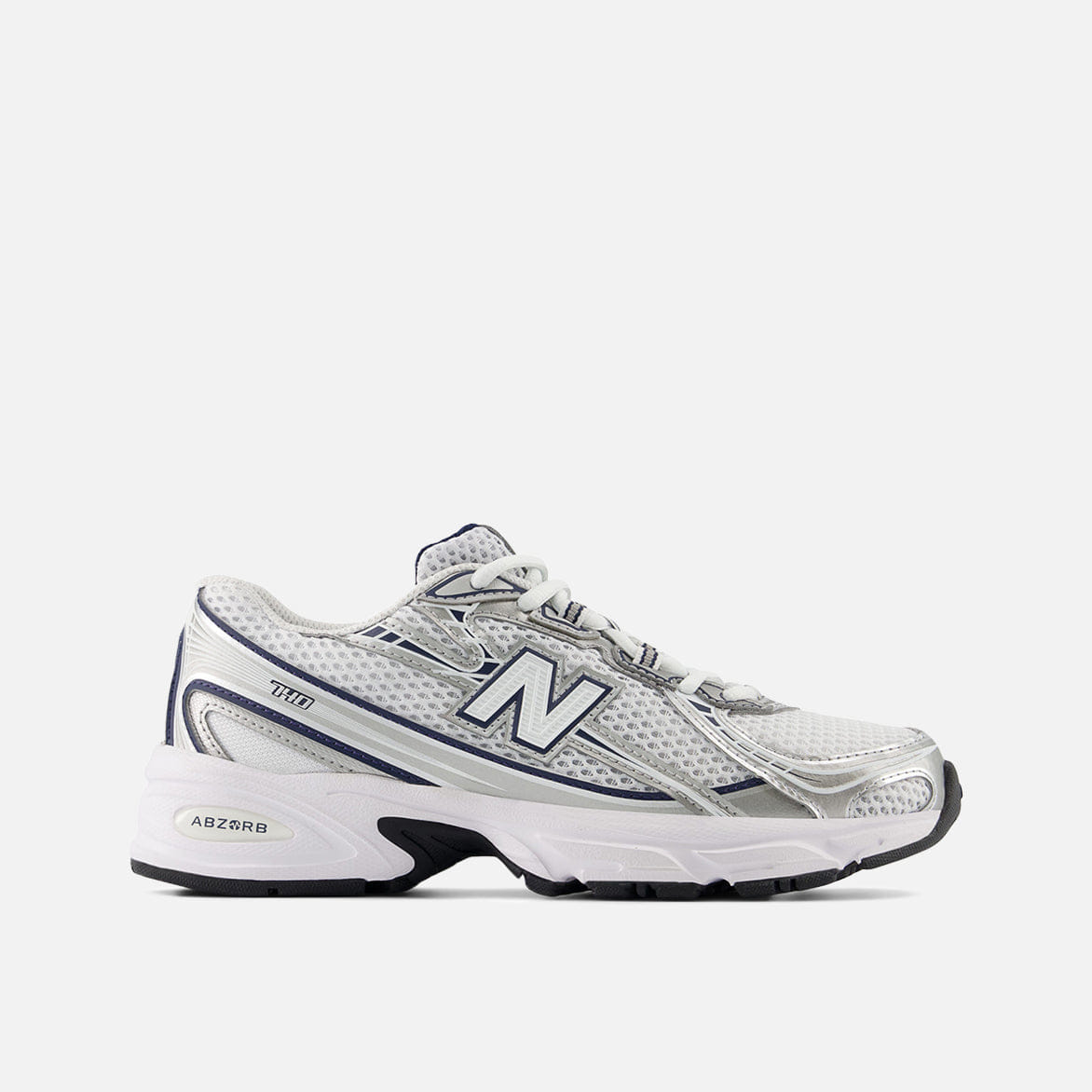 New Balance 740 BUNGEE LACE (GS) - WHITE / NAVY