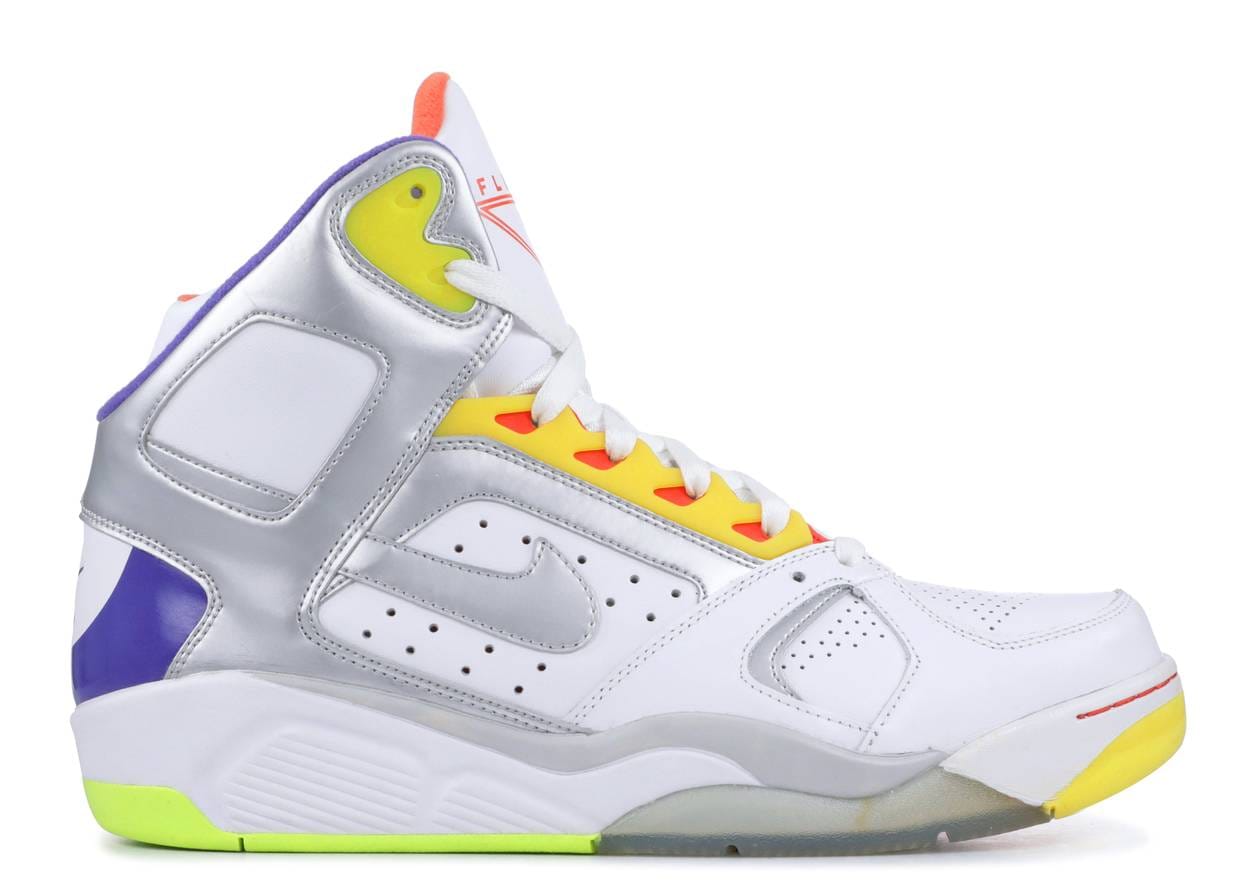 Nike Air Flight Lite High White/Metallic Silver - Hyper Grape (WORN)