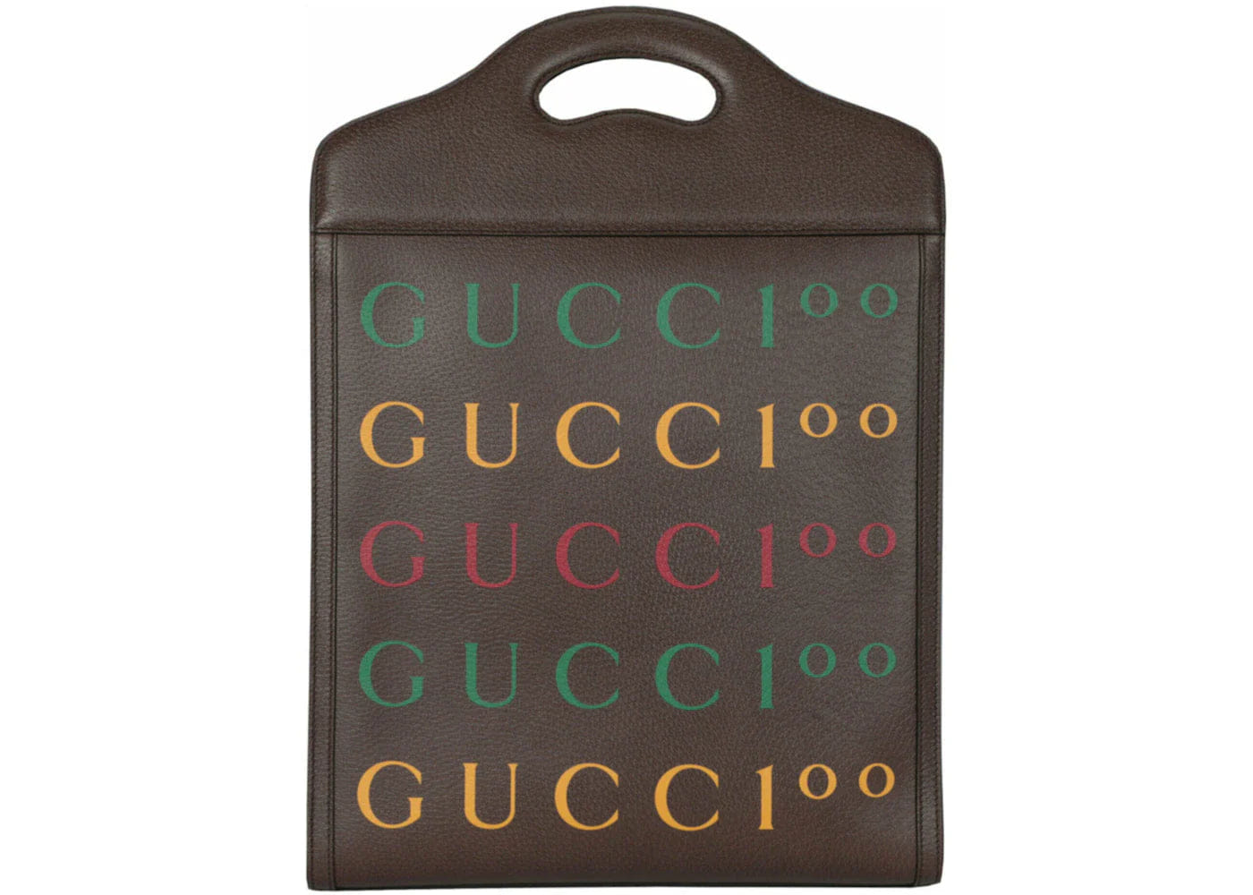 Gucci Aria 100Th Printed Anniversary Tote Brown