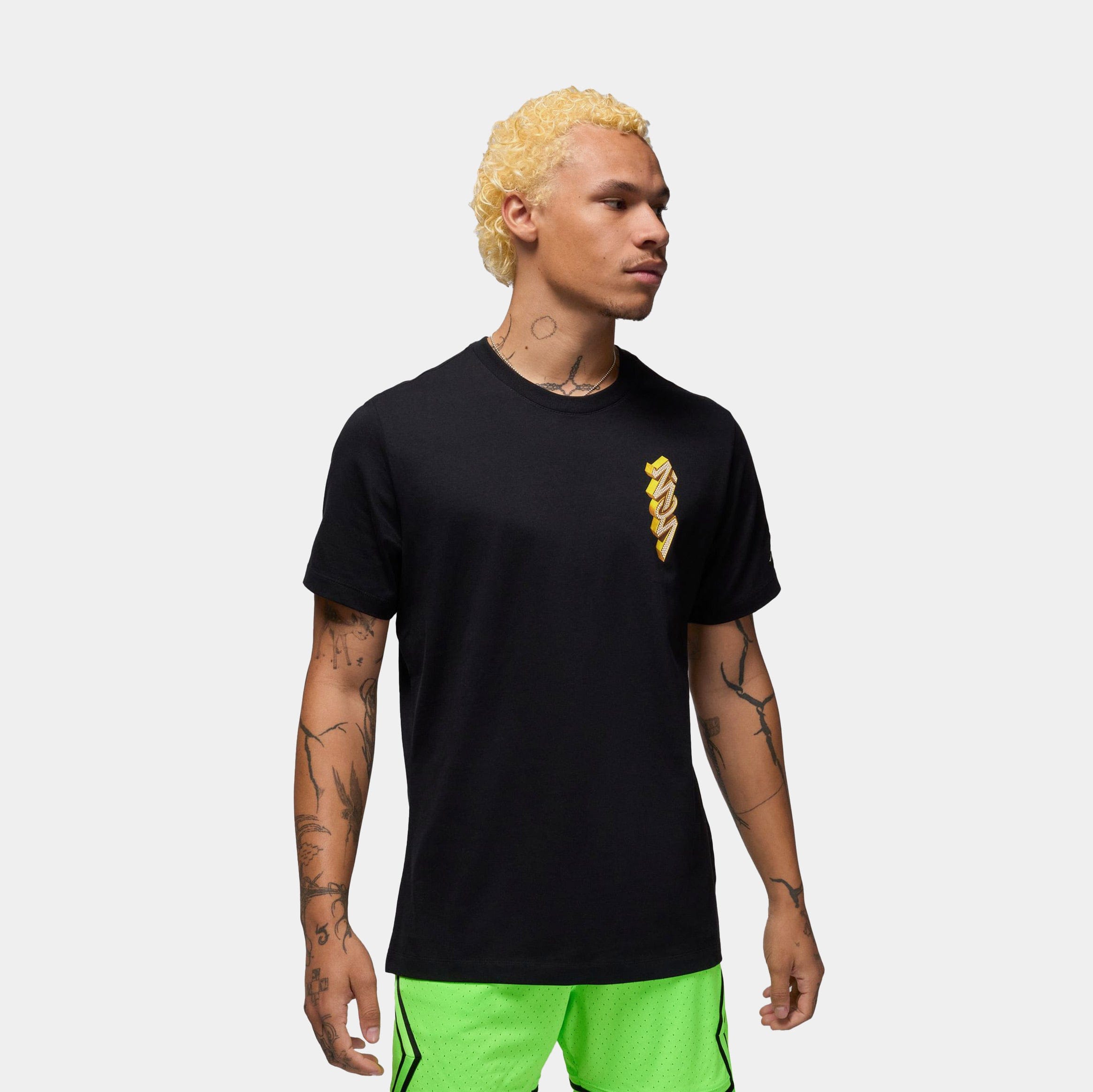 Air Jordan Zion Mens Short Sleeve Shirt (Black/Coconut Milk)
