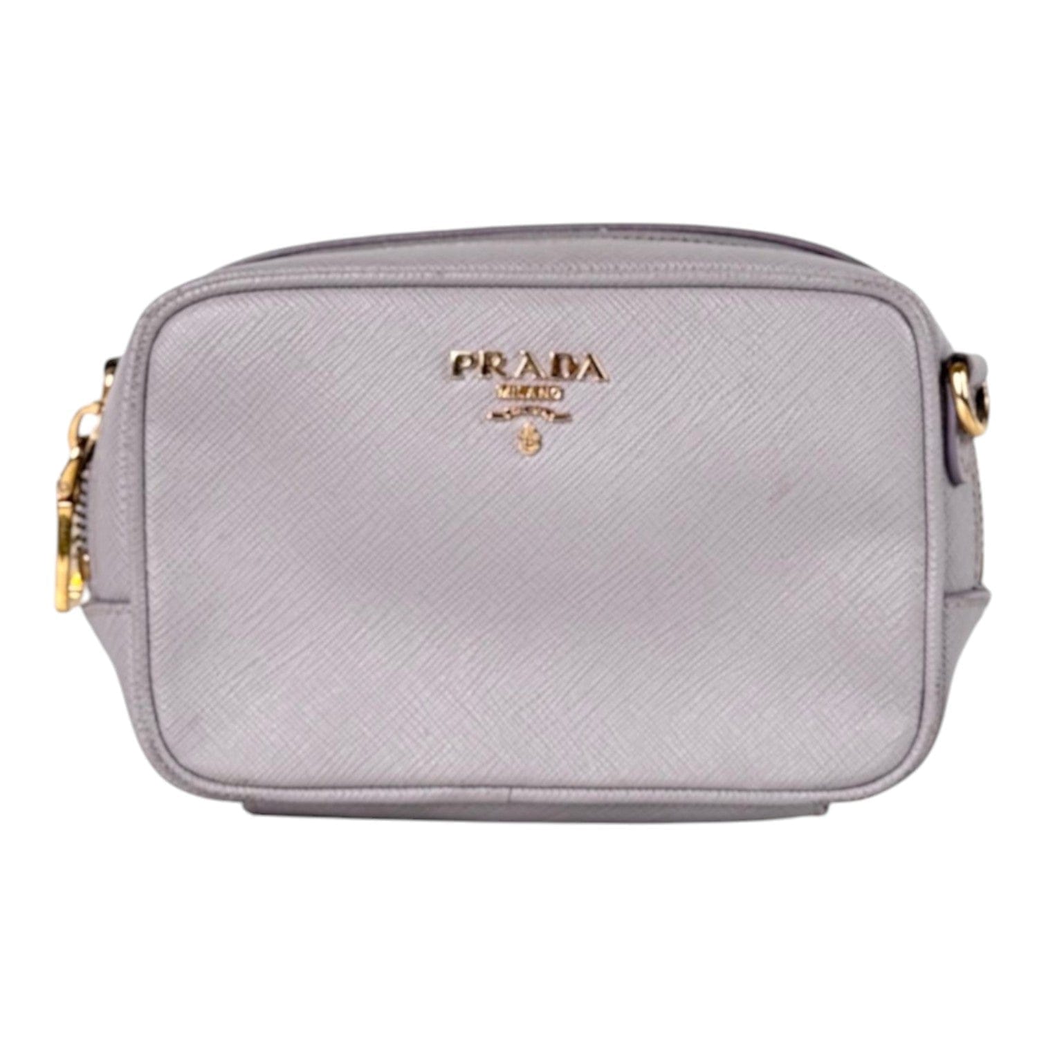 Prada Lilac Mini Saffiano Crossbody Camera Bag