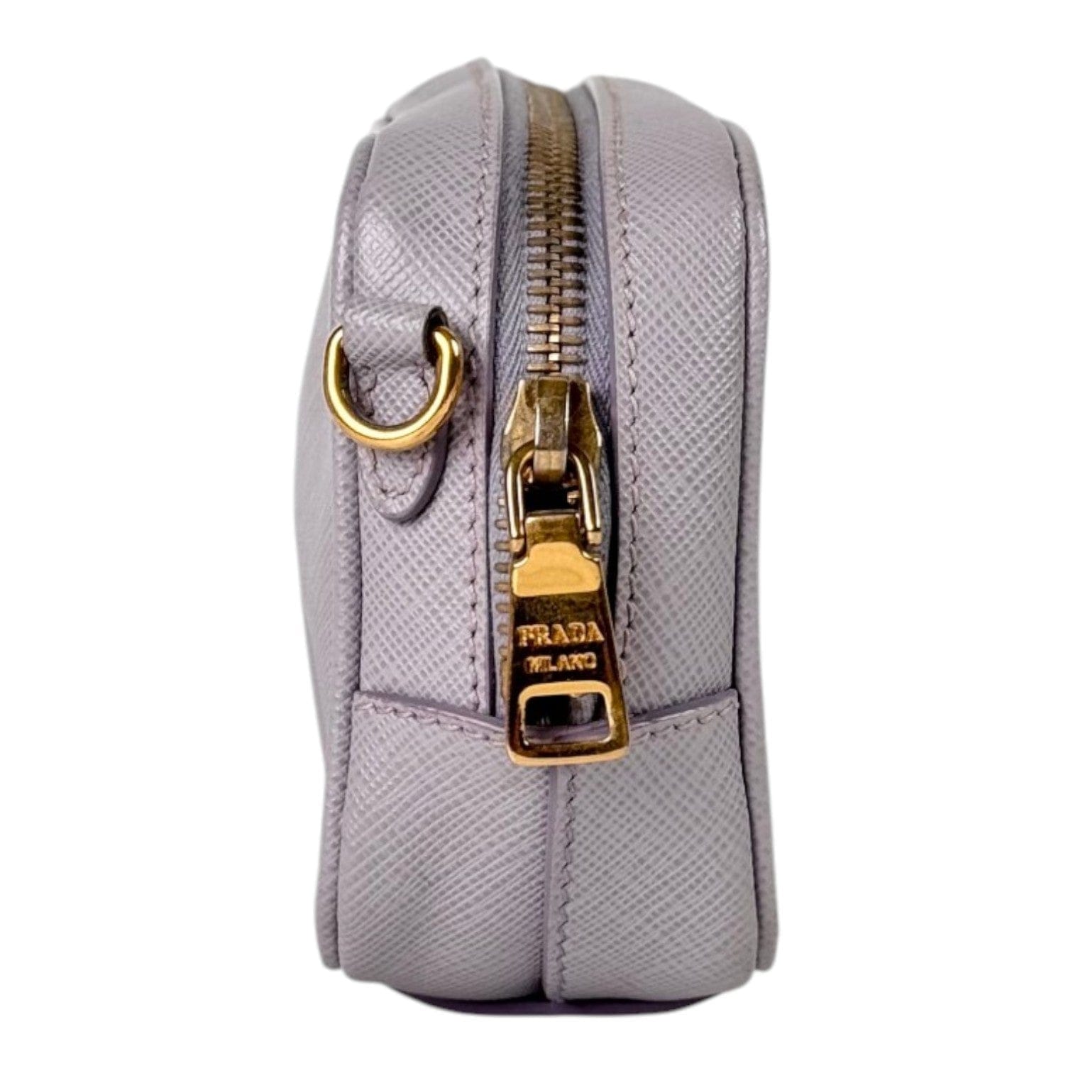 Prada Lilac Mini Saffiano Crossbody Camera Bag