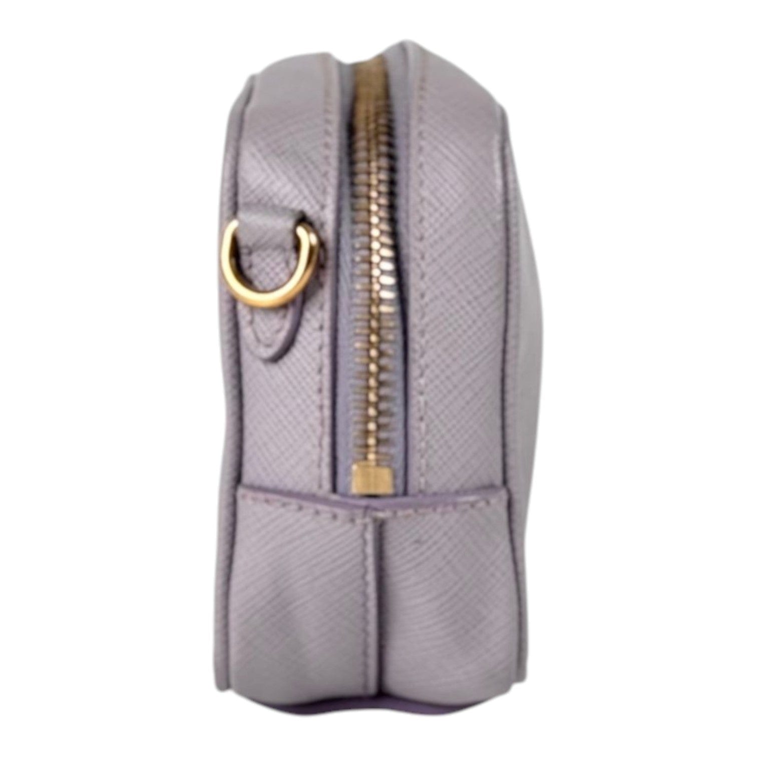 Prada Lilac Mini Saffiano Crossbody Camera Bag
