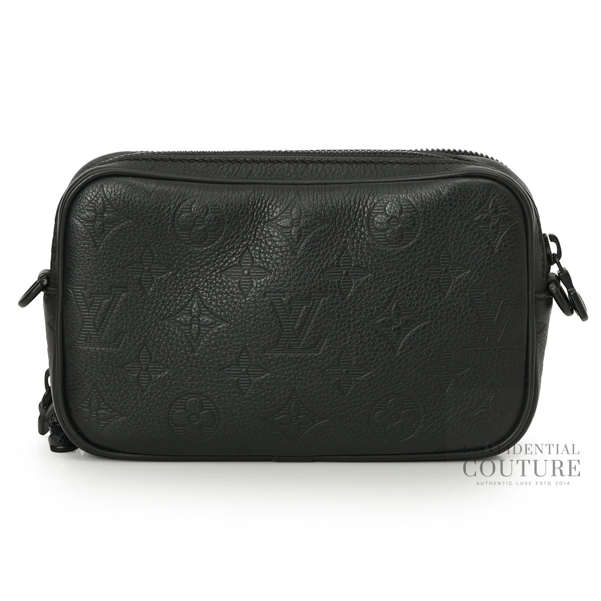 Louis Vuitton Alpha Wearable Wallet Monogram Shadow Leather Black Crossbody