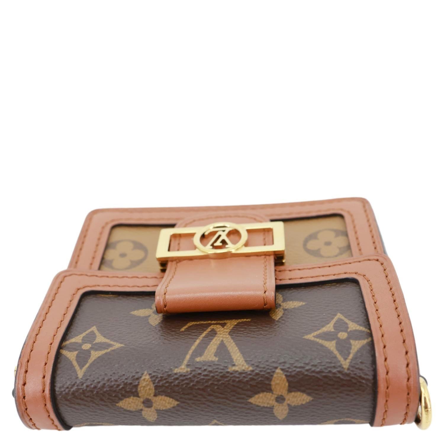Louis Vuitton Dauphine Micro Monogram Reverse Canvas Crossbody Bag Brown