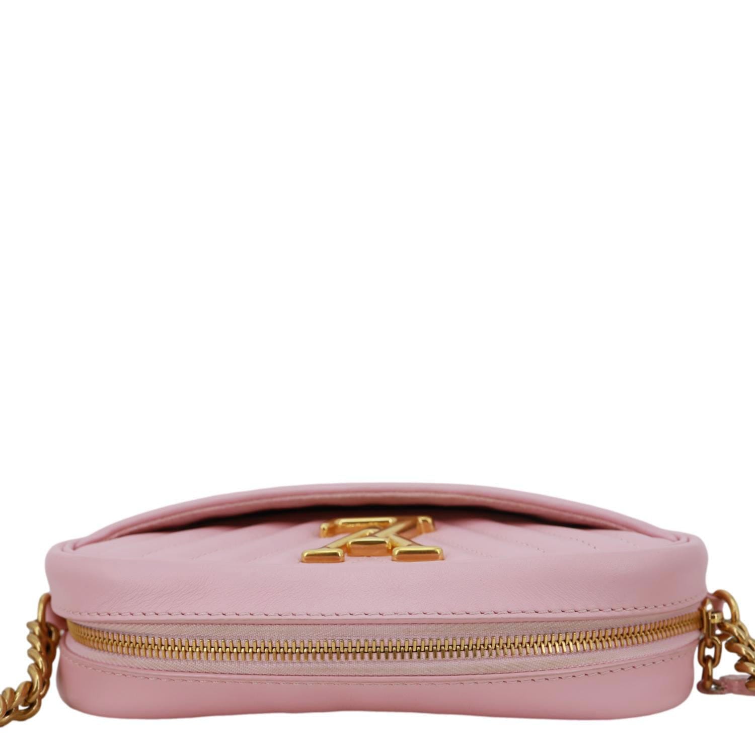 LOUIS VUITTON New Wave Quilted Leather Camera Crossbody Bag Pink