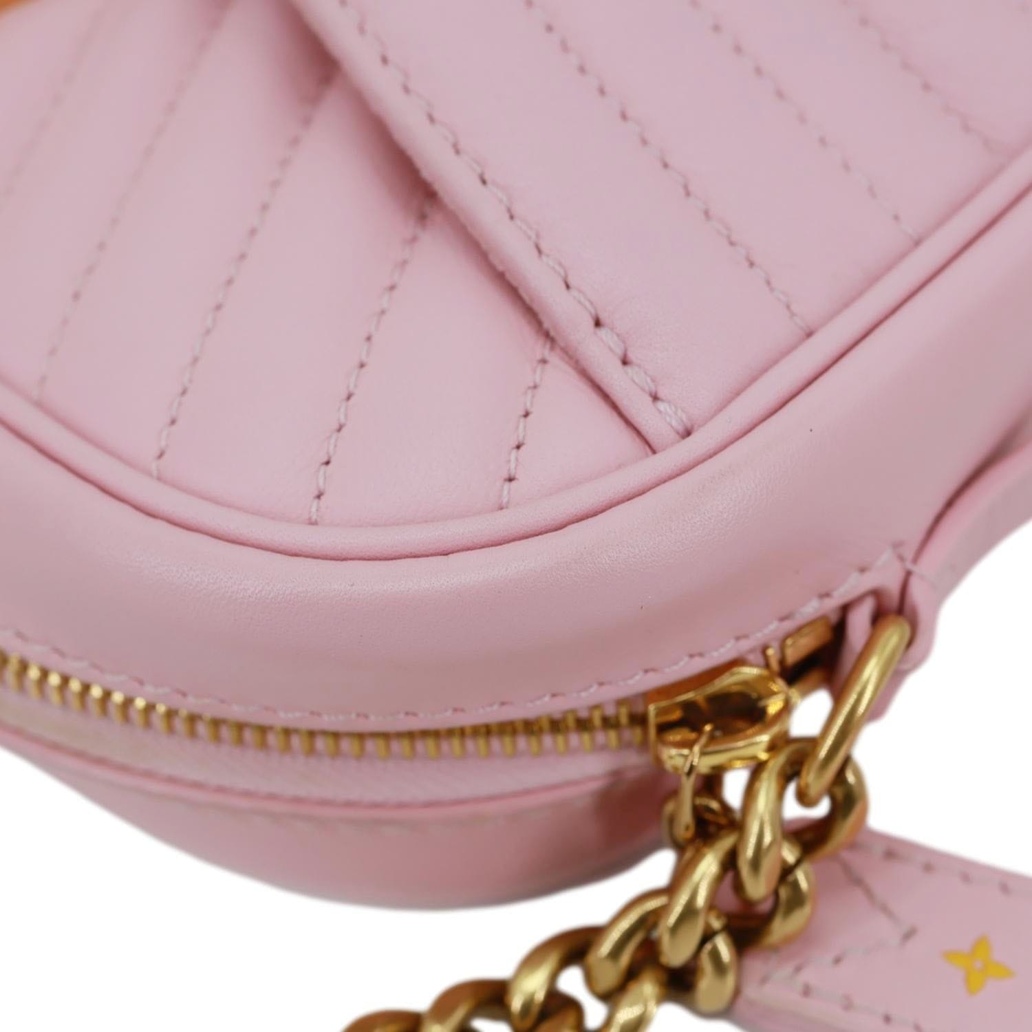 LOUIS VUITTON New Wave Quilted Leather Camera Crossbody Bag Pink